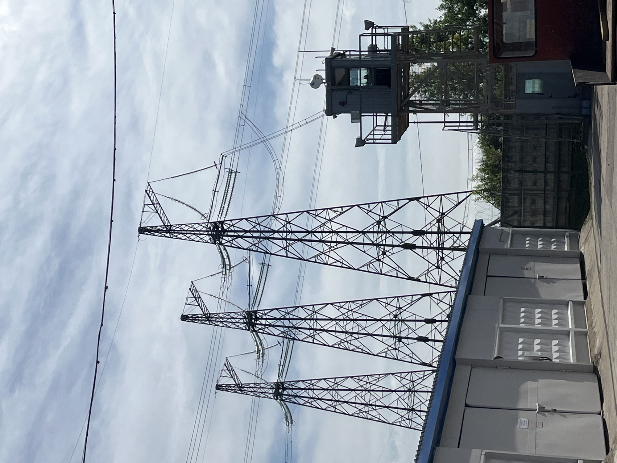 Power transmission towers observed in Chaikovsky, Russia
