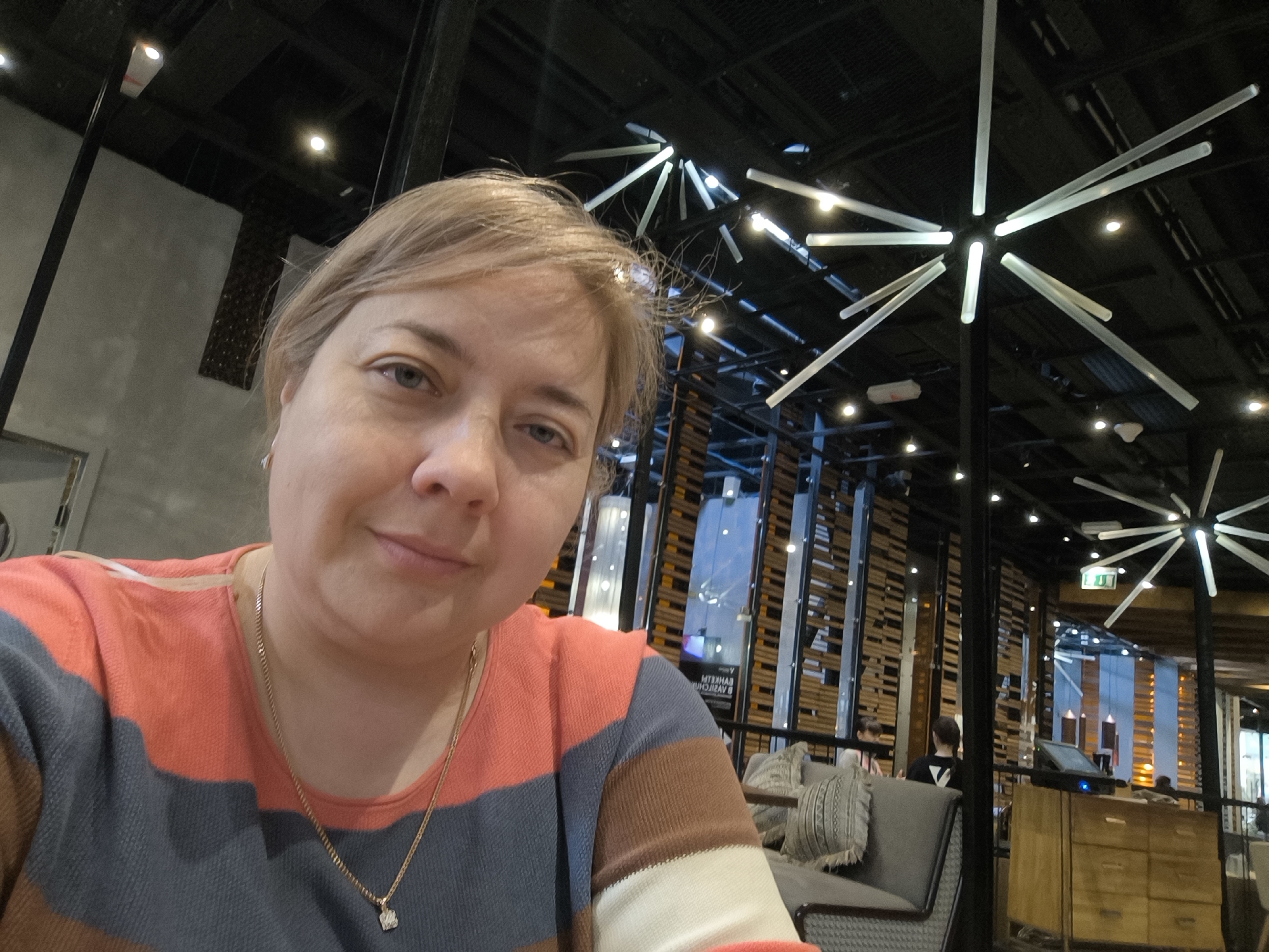 Woman documents lunch at space-themed restaurant in Khimki