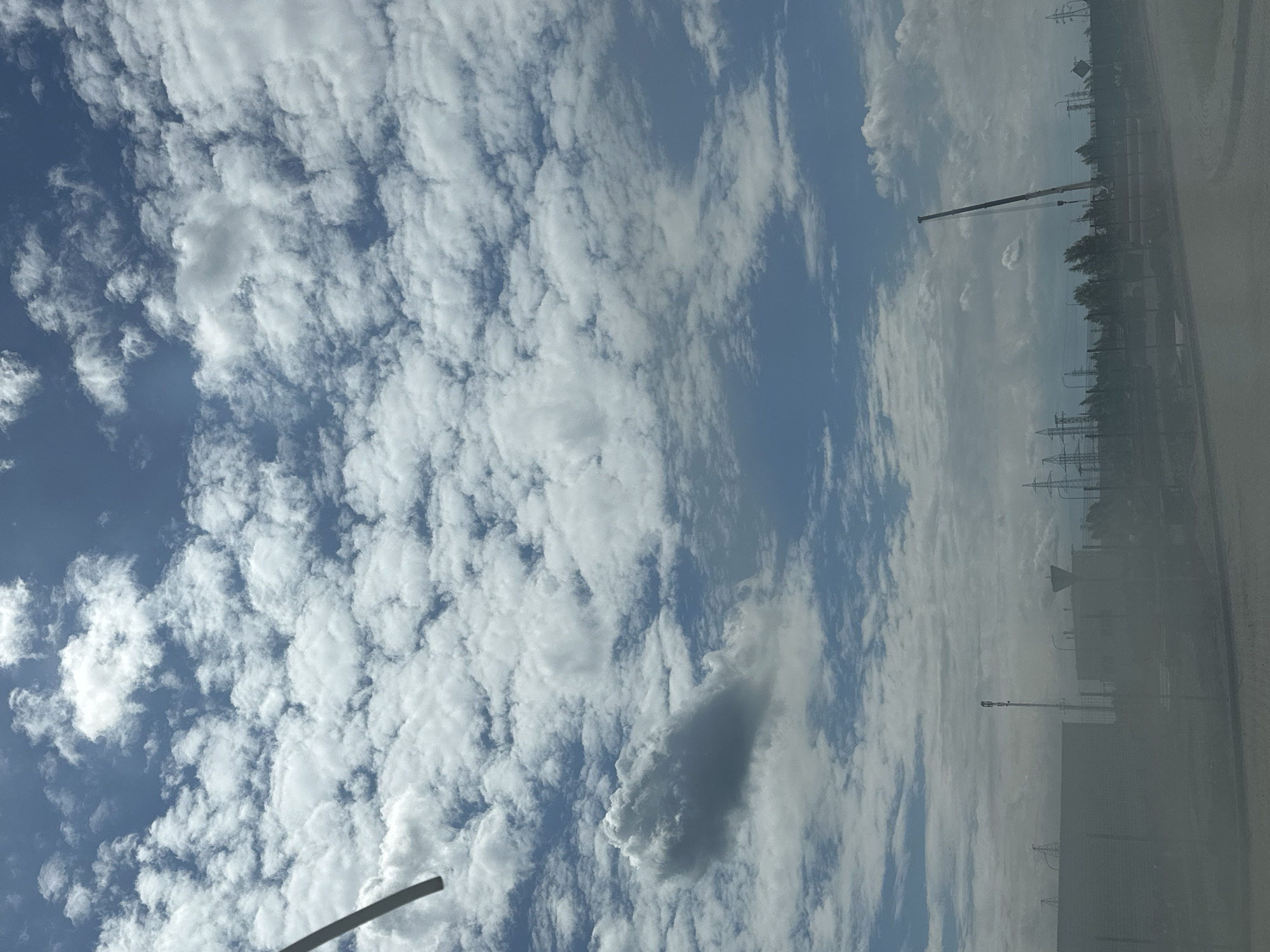 Heavy industrial equipment and skies over a Hora, Ukraine facility