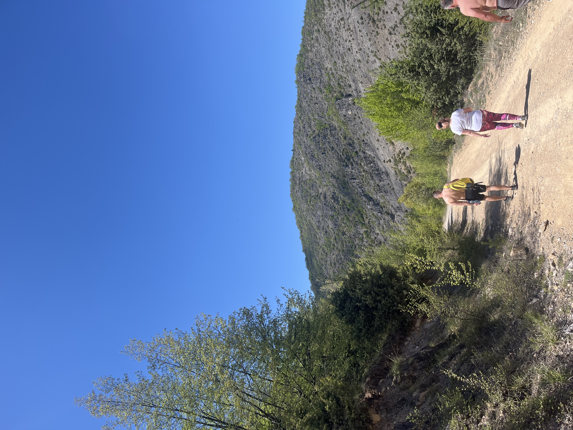 Hikers explore mountain trails near Polska Skakavitsa, Bulgaria