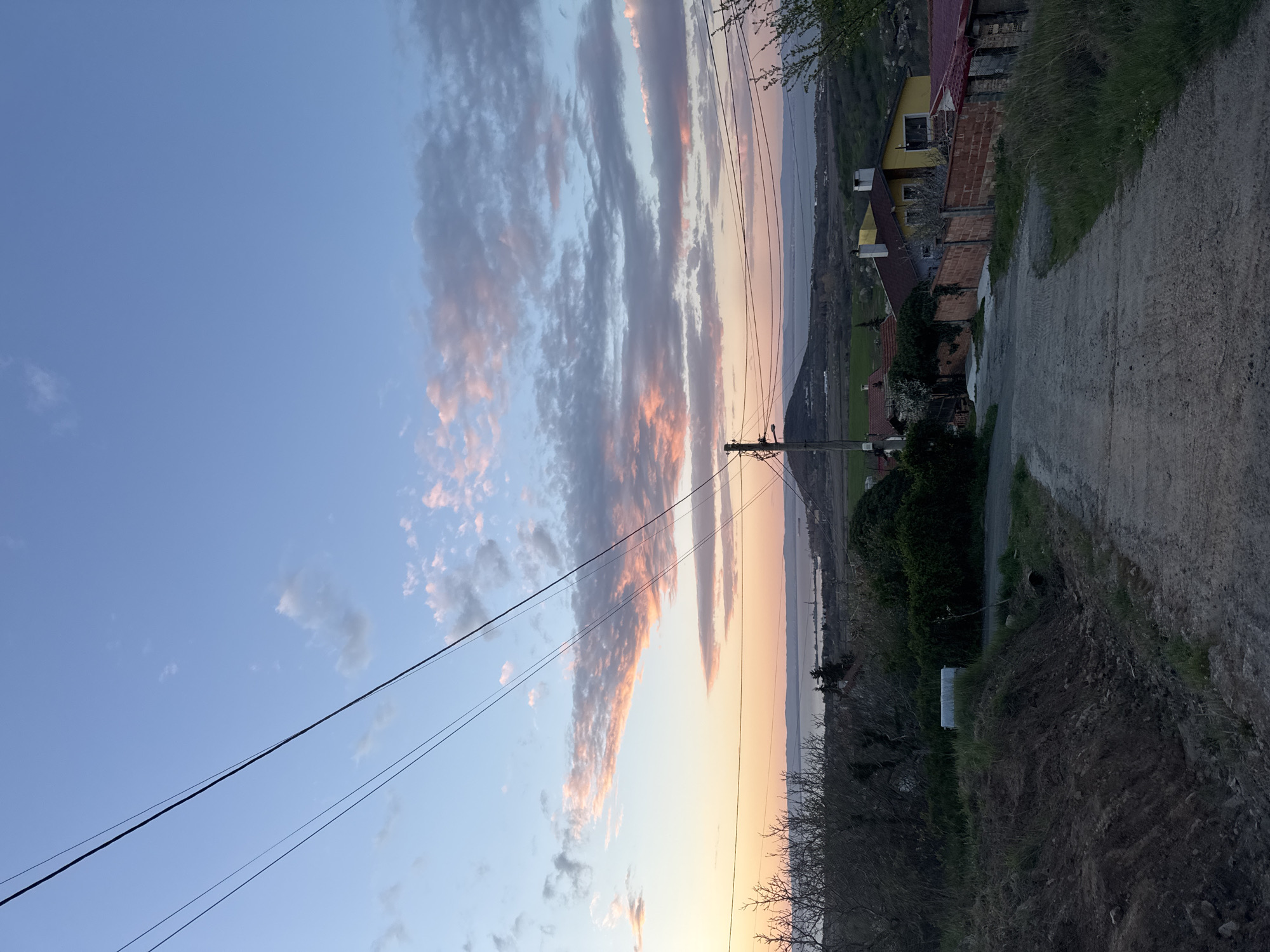Colorful sunset photographed in Atiya, Bulgaria