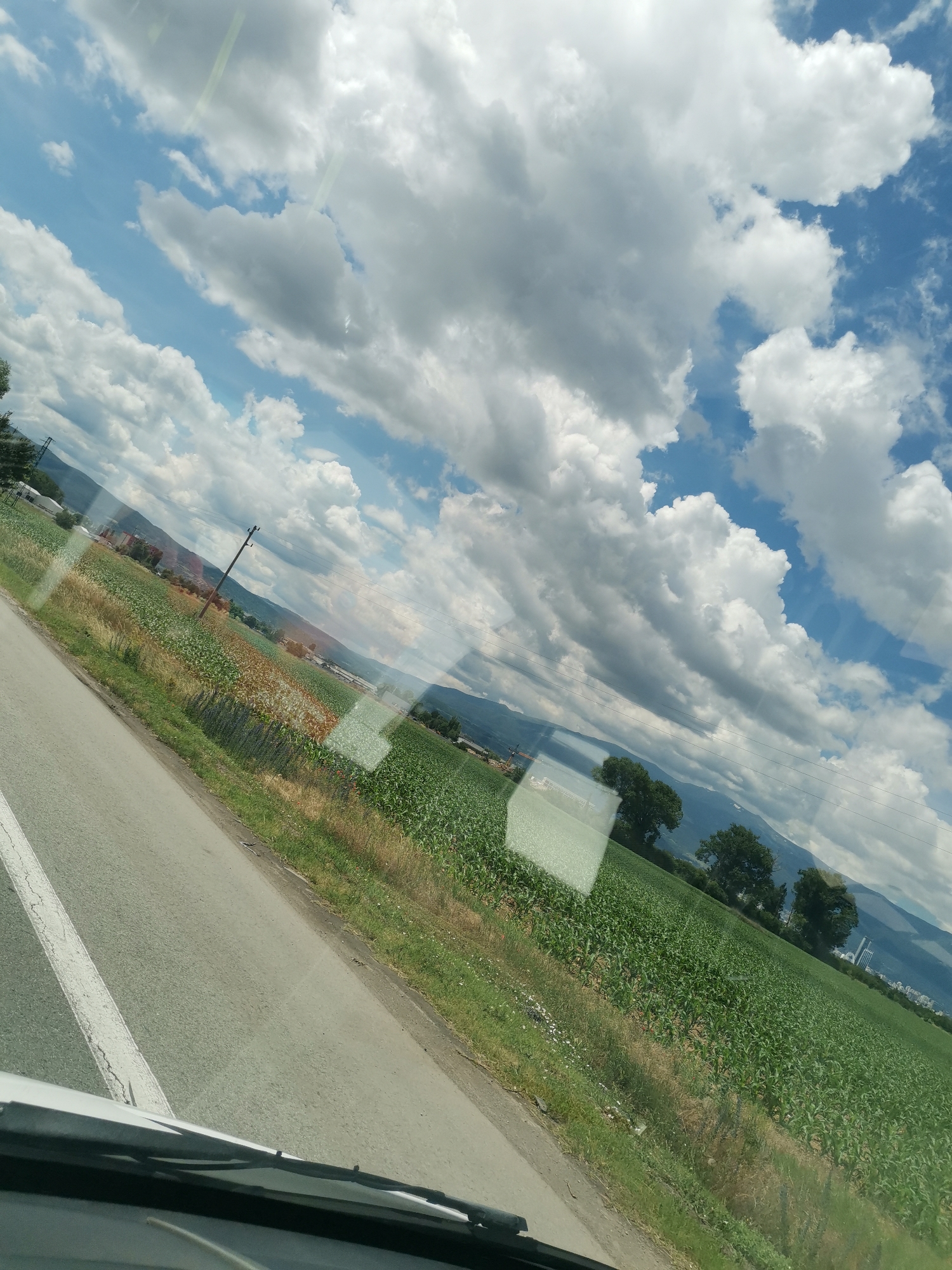Vehicle captures highway views near Krivina, Bulgaria