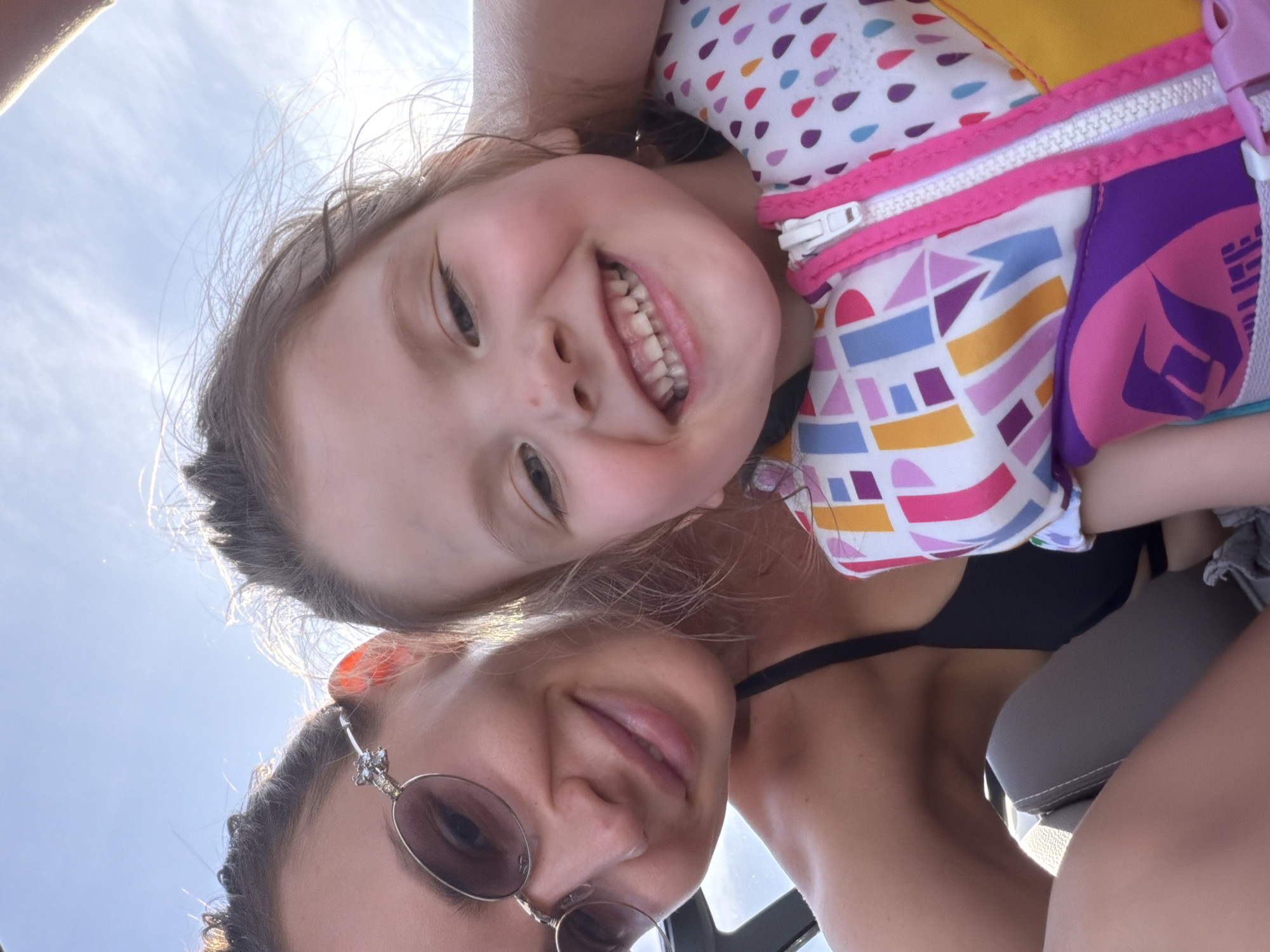 Woman, child enjoy wakeboarding outing in Терехово, Russia