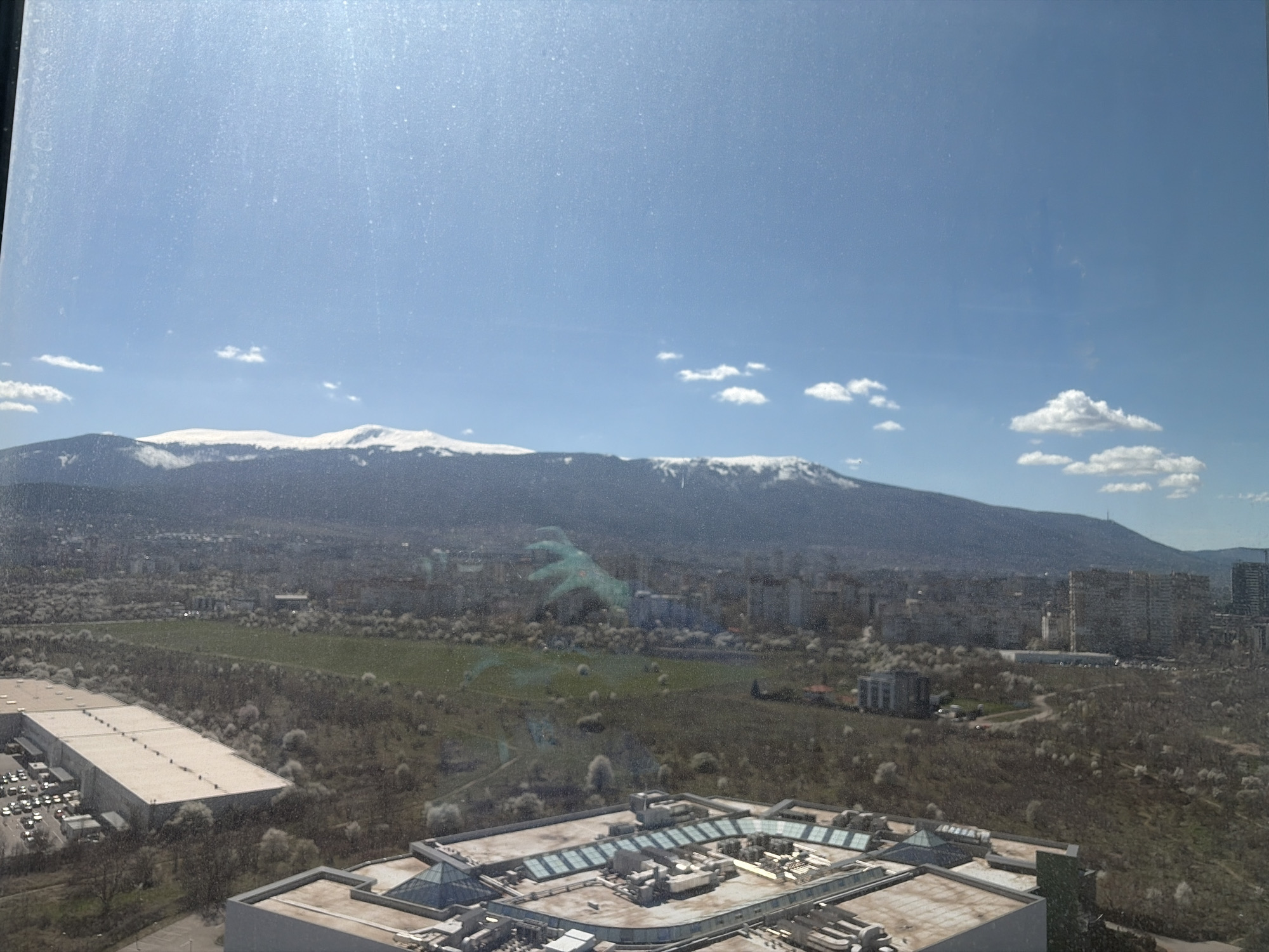 Sofia observations capture mountain views and indoor construction work
