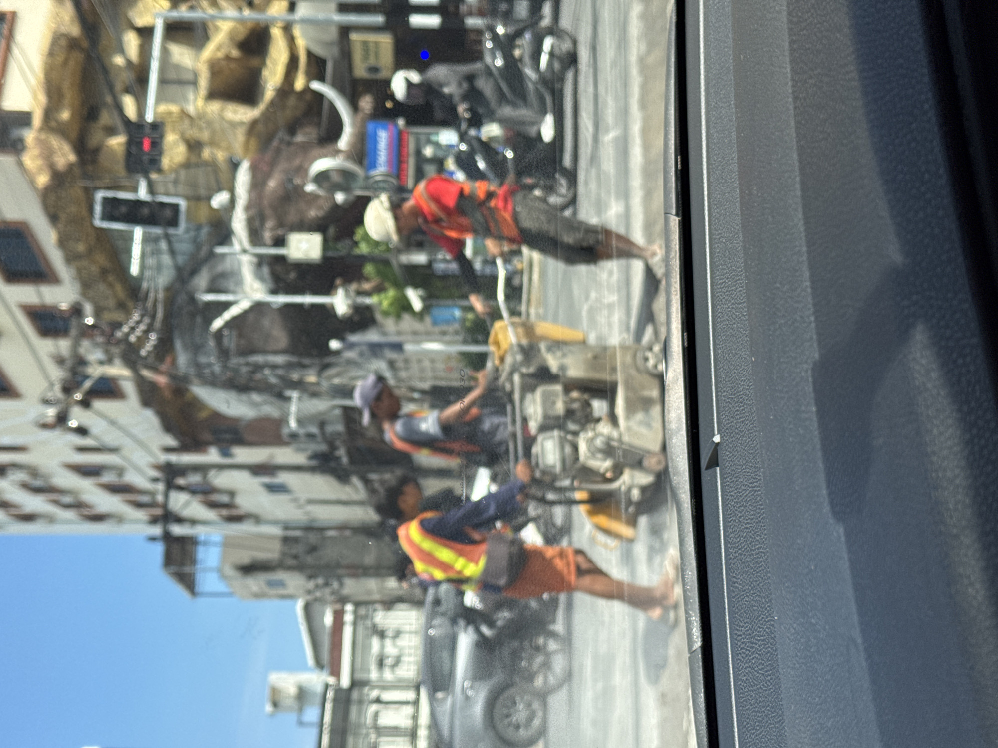 Driving through Patong streets on a sunny morning