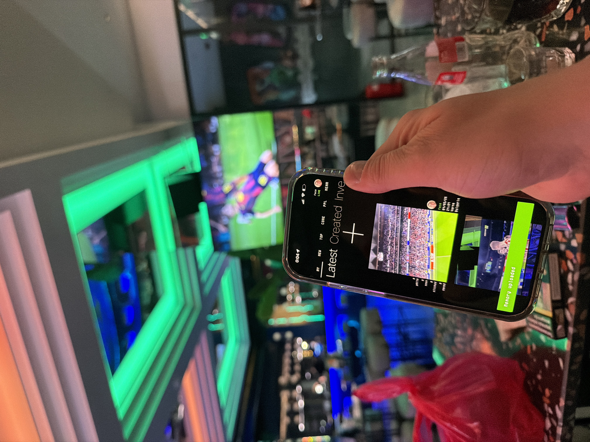Evening at Varna sports bar during Atlético Madrid soccer victory