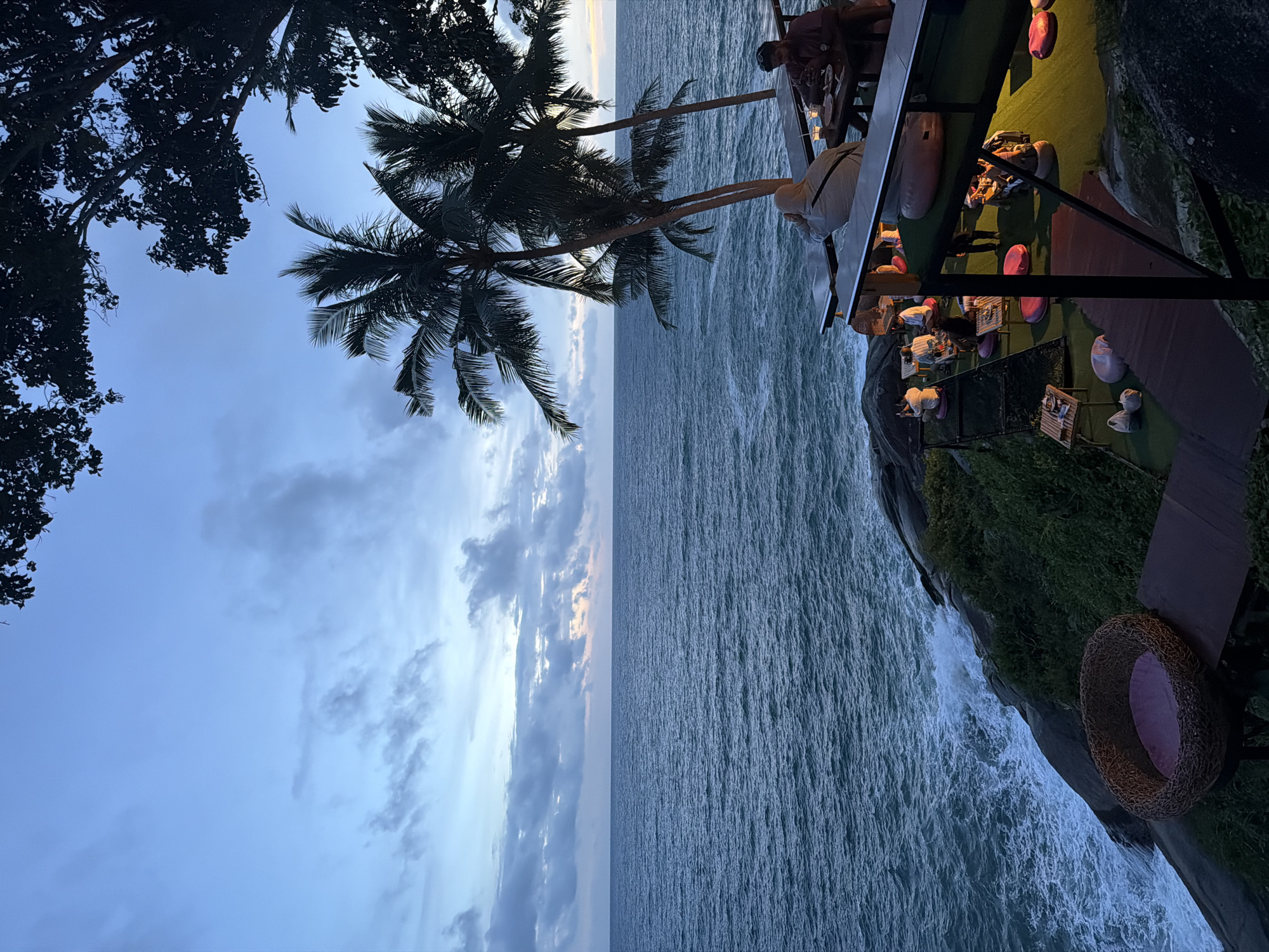 Dusk views from a clifftop bar over Patong's coastline.