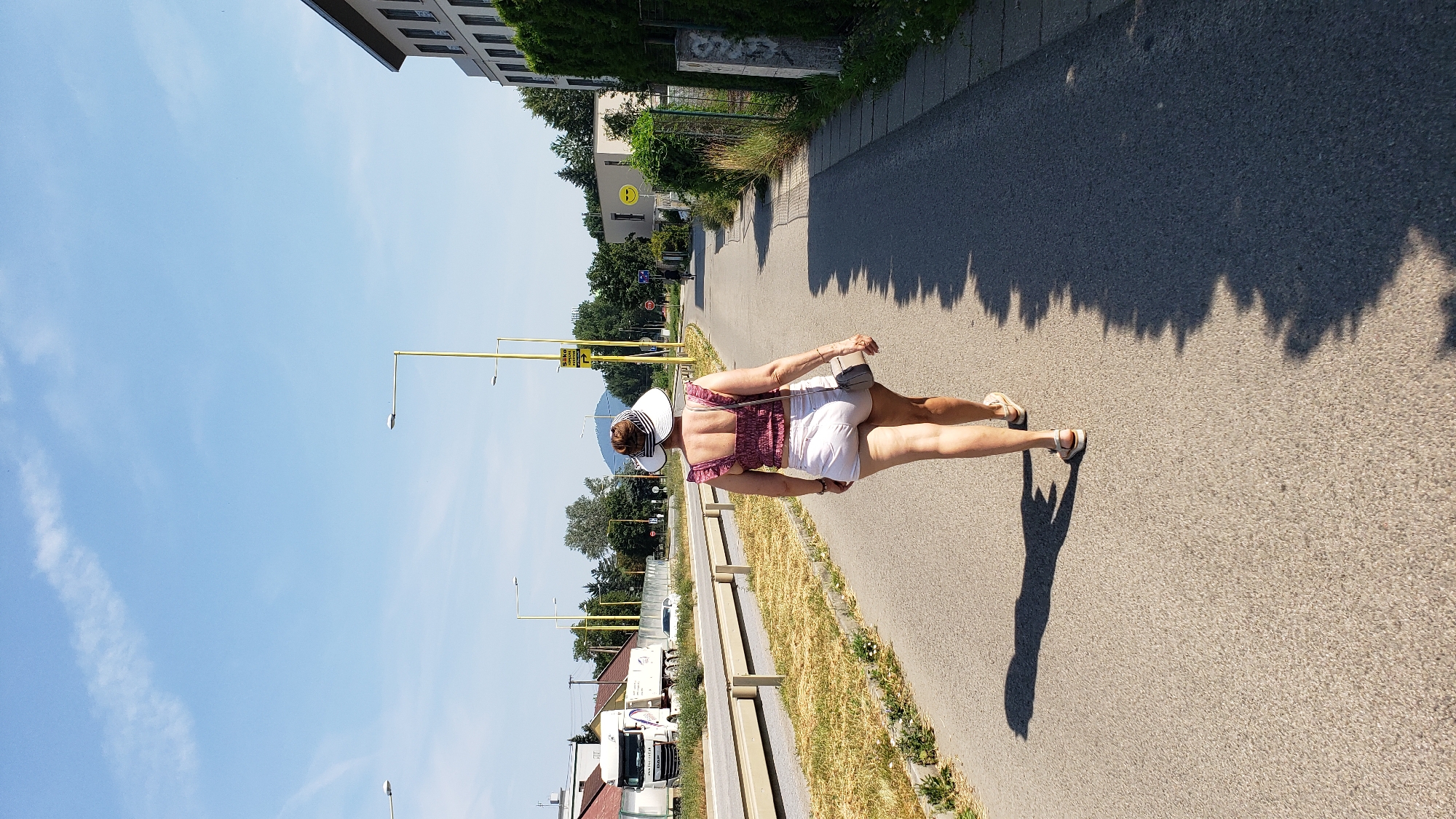 Summer street style on a Prešov sidewalk