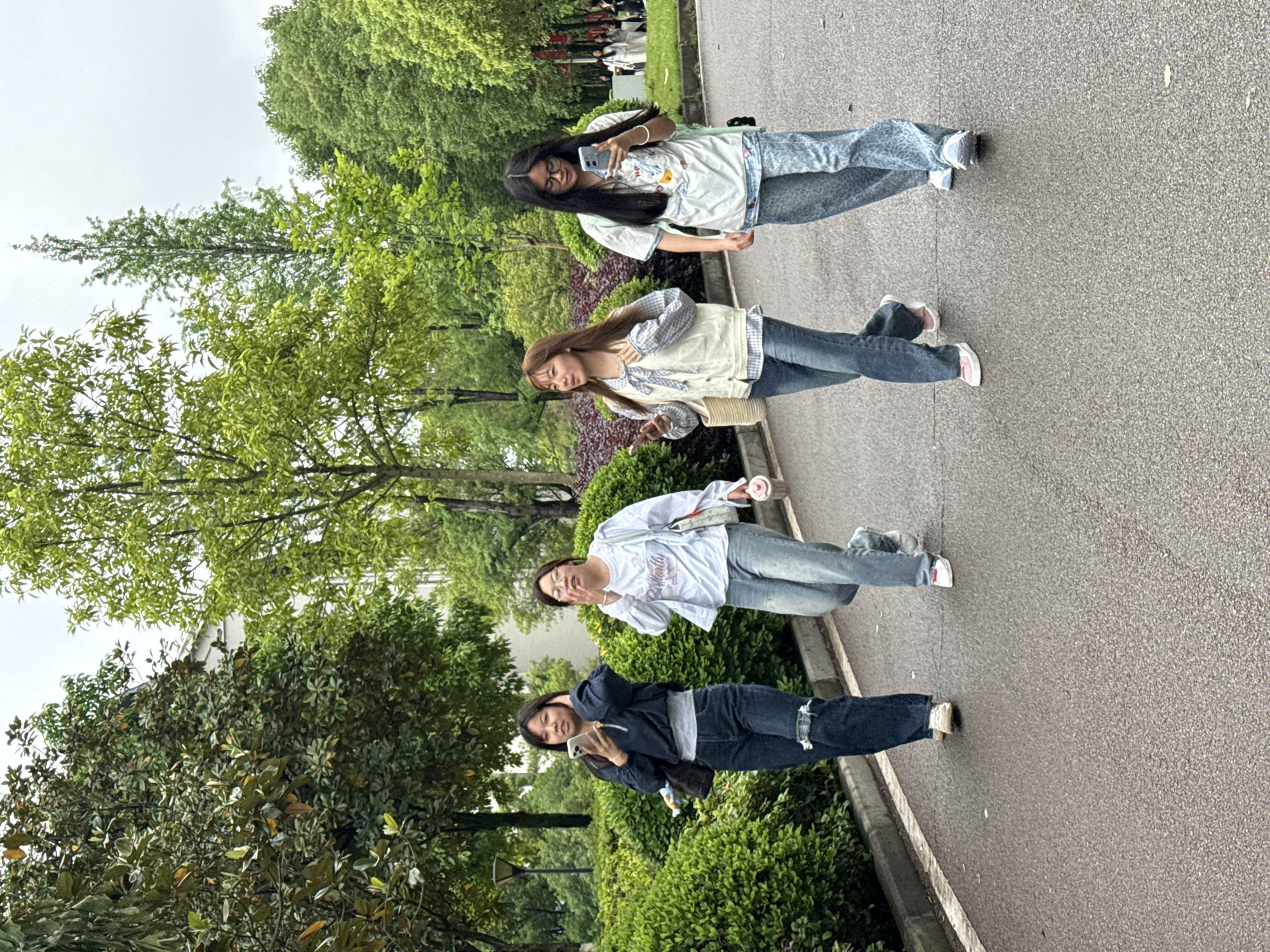 Young adults gather on Jiangjin streets during early morning hours