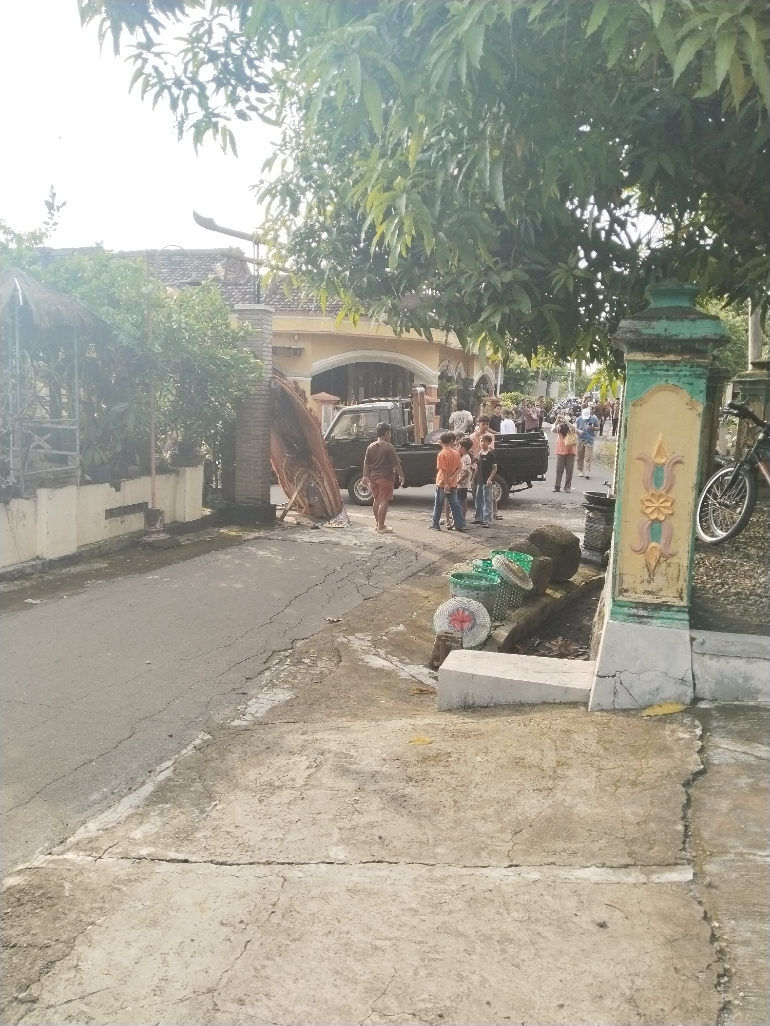 Community activities and street life documented in Gebang village
