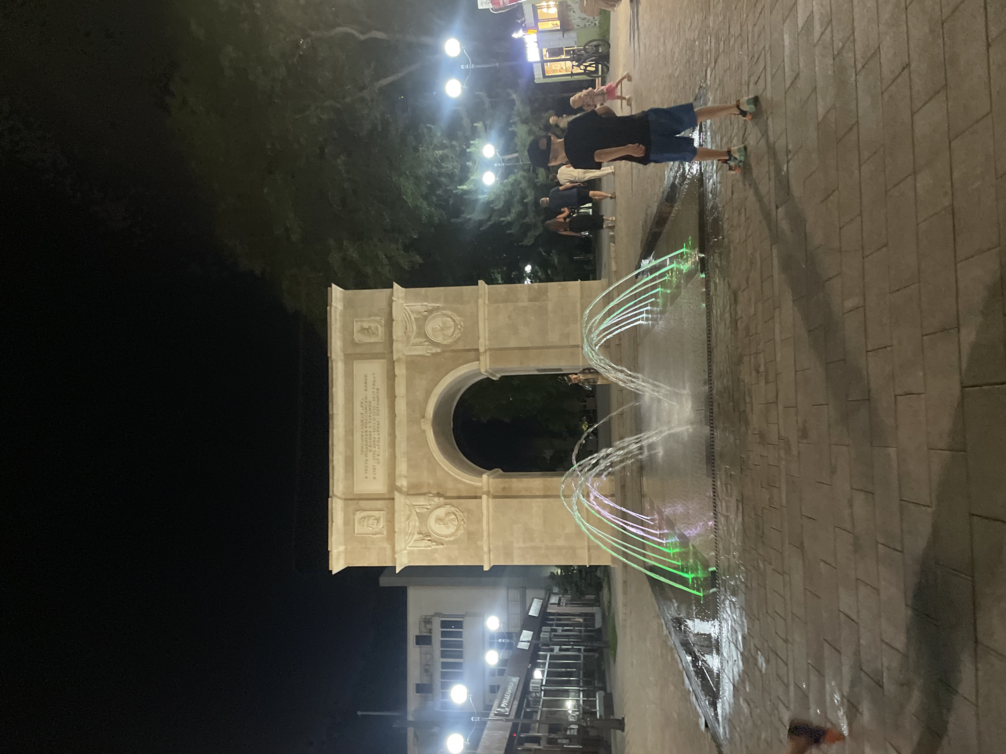 Summer evening out on Anapa's promenade and plazas