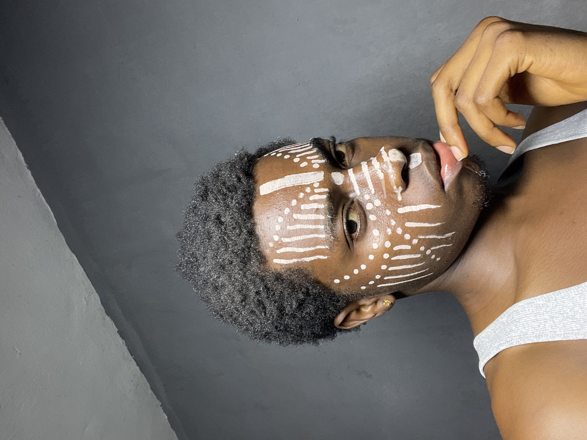 Traditional face painting documented in Nkpor, Nigeria