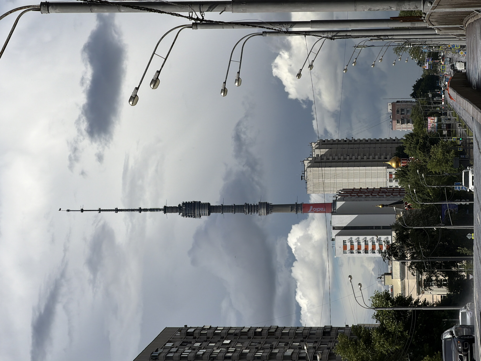 Wet streets and heavy skies in central Moscow