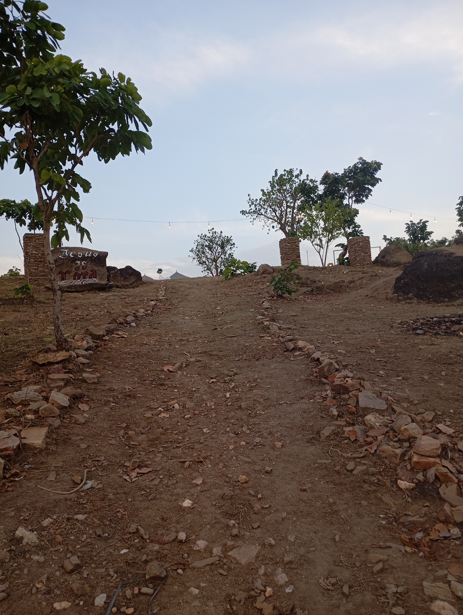 Community gathering with games and decorations in rural Uke, Nigeria