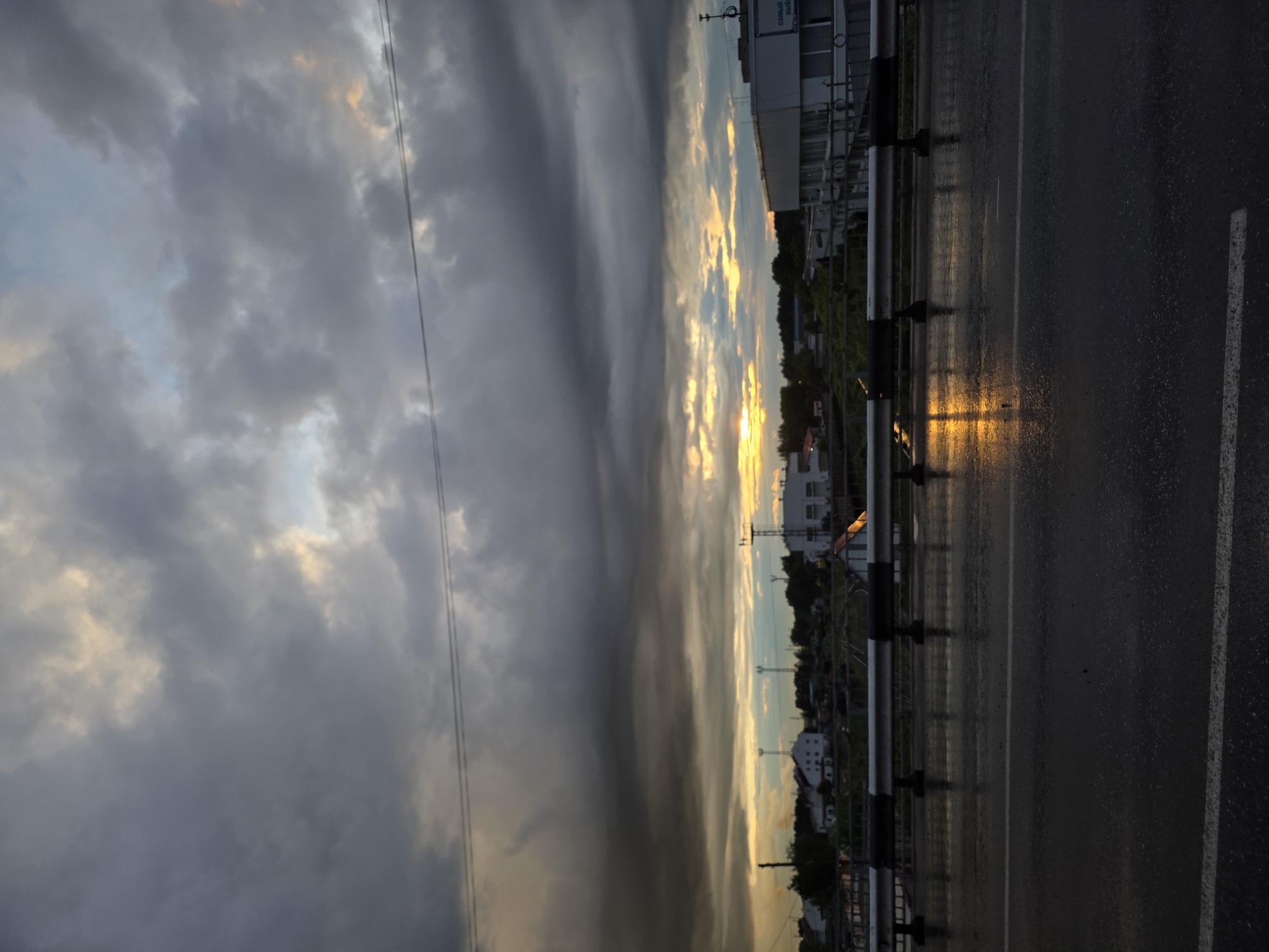 Evening scenes documented across Chaikovsky during sunset hours