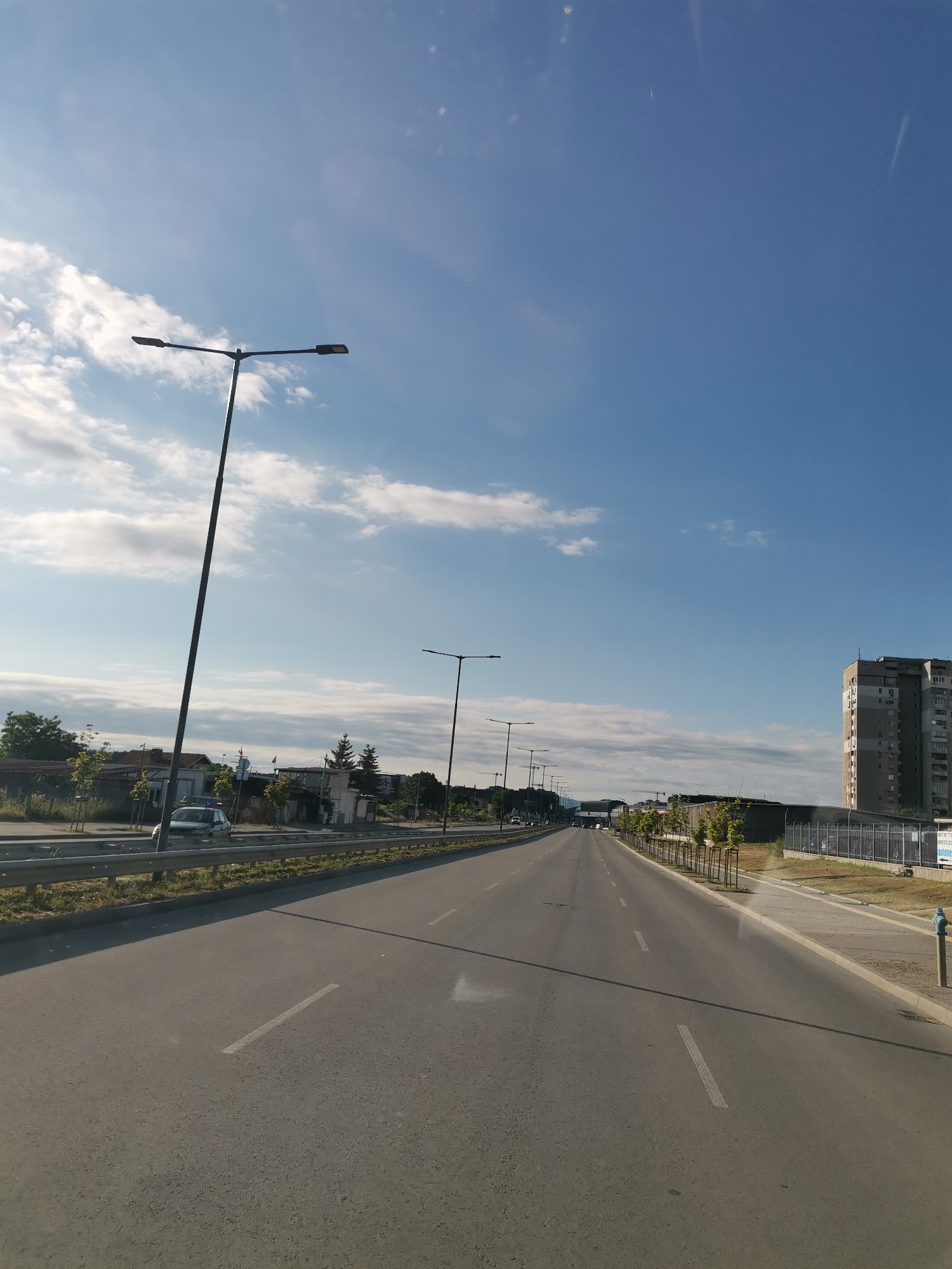Early morning drive through Sofia streets captures quiet city