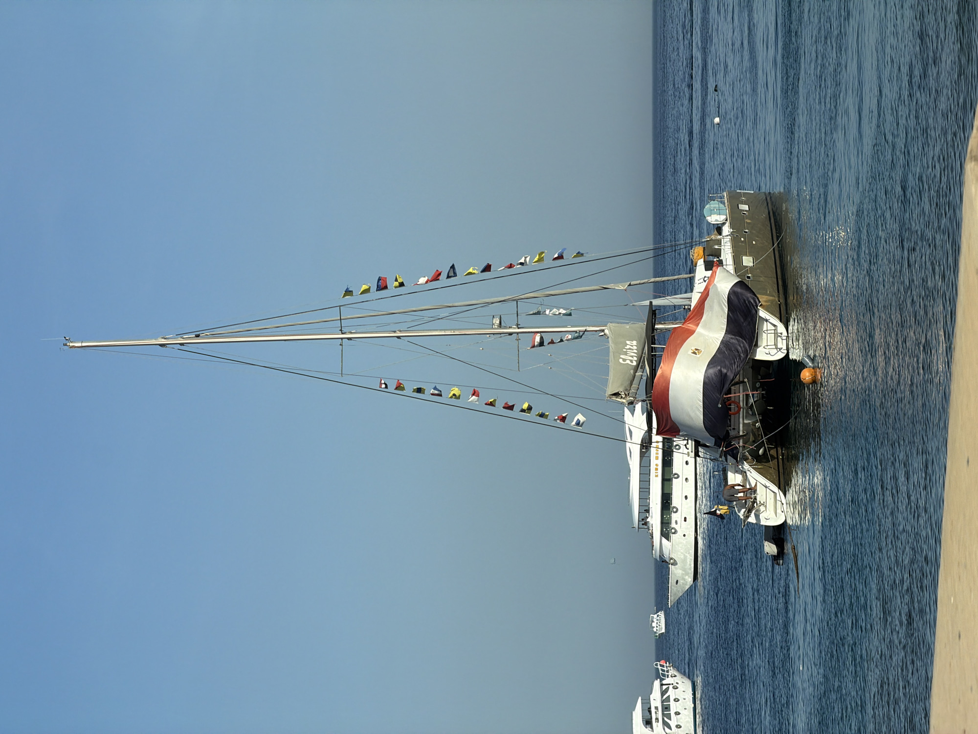 Sharm El Sheikh harbor and coastal roads on a sunny afternoon