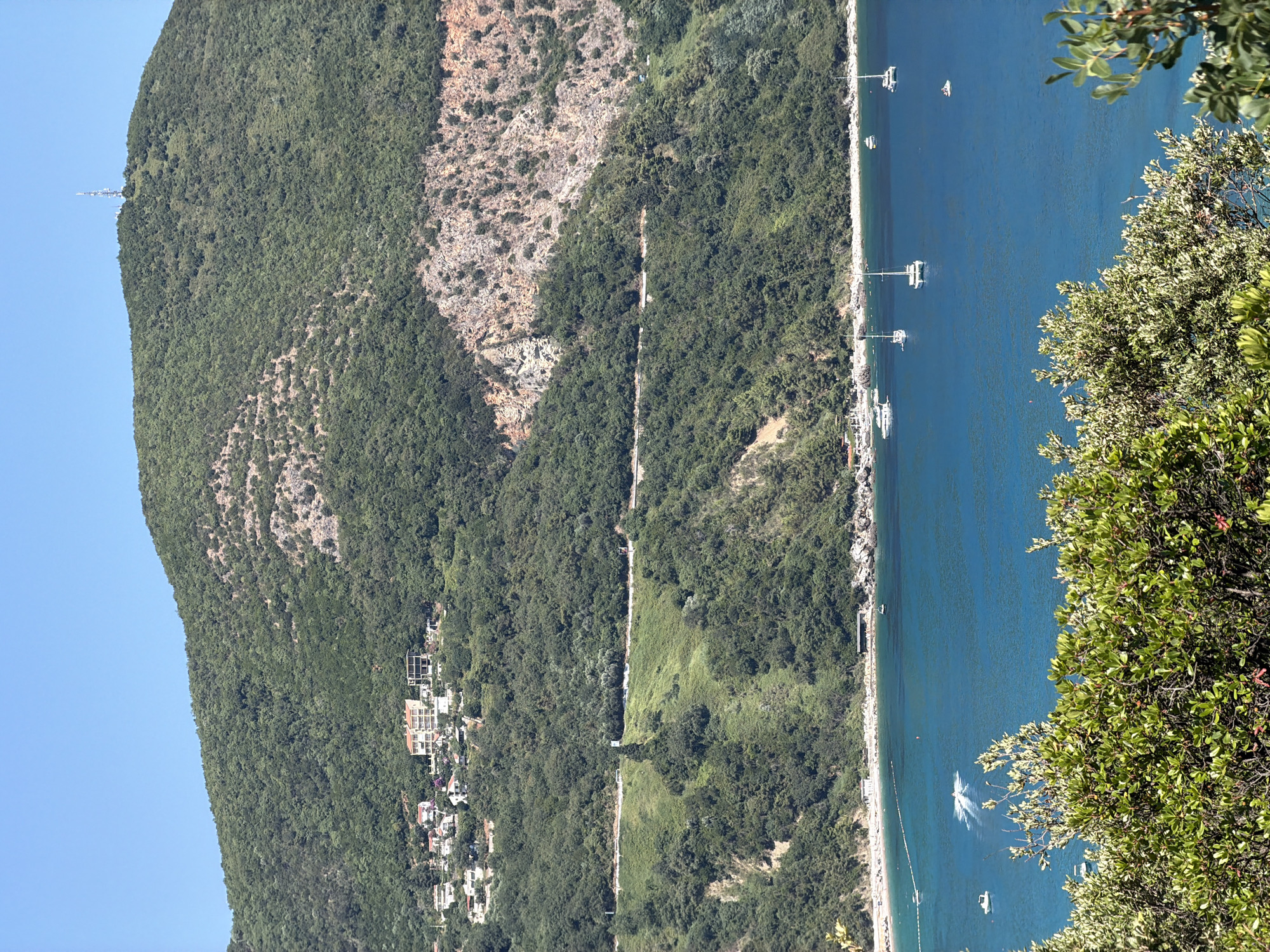 Clear-day views over the Adriatic from the Montenegro coast