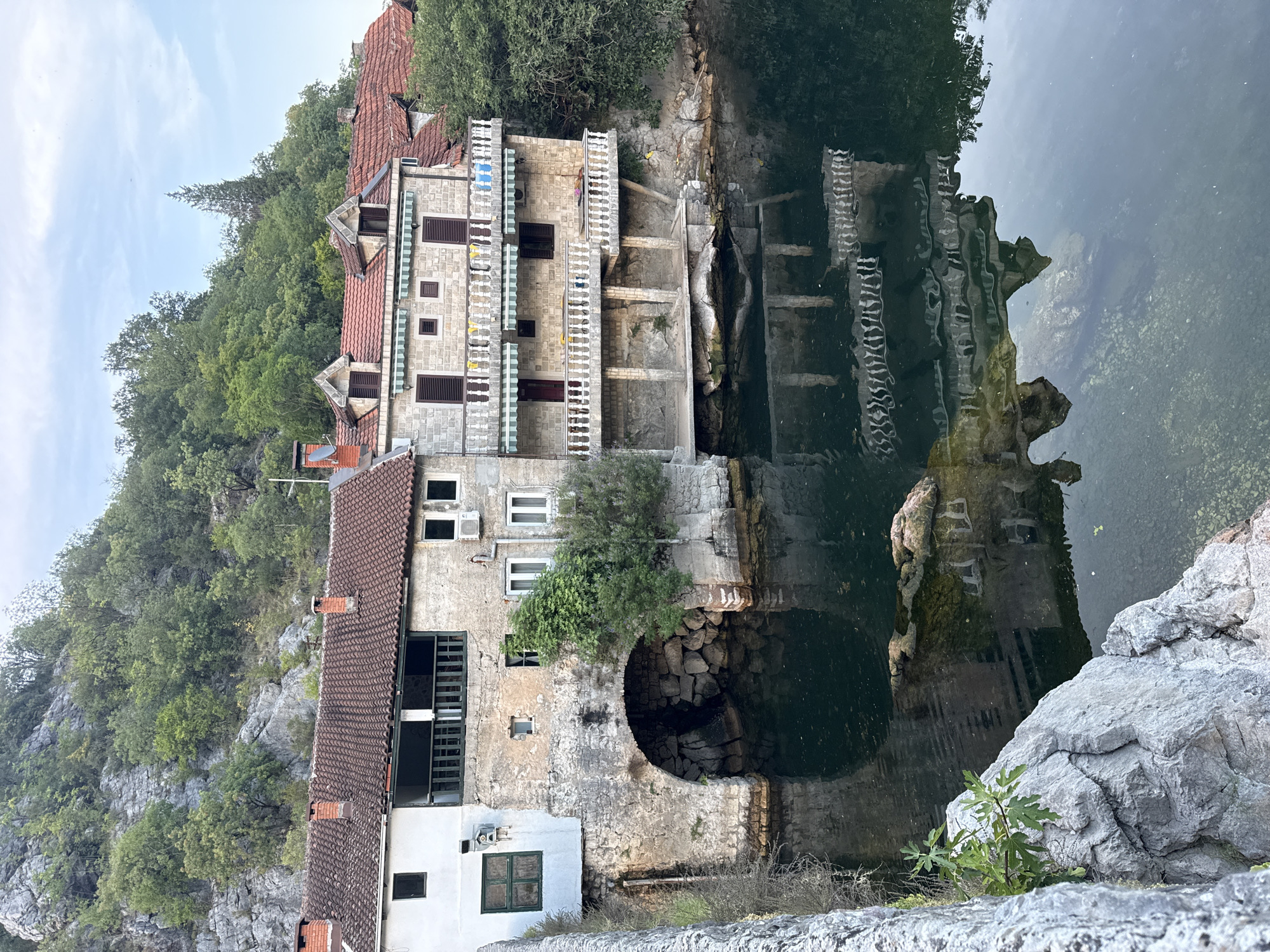Quiet afternoon on the waterfront of Rijeka Crnojevića, Montenegro