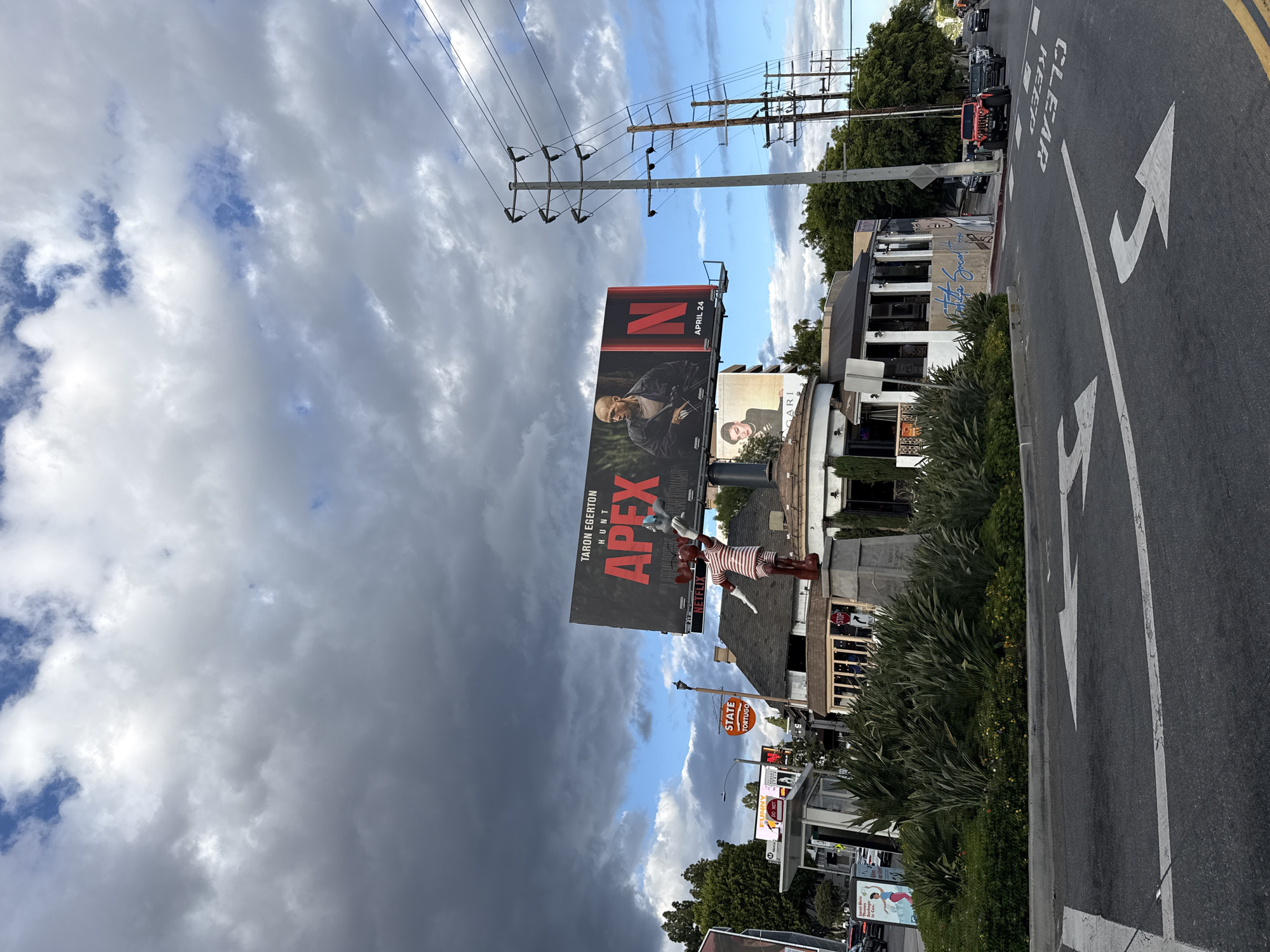 West Hollywood street traffic and Netflix billboard documented