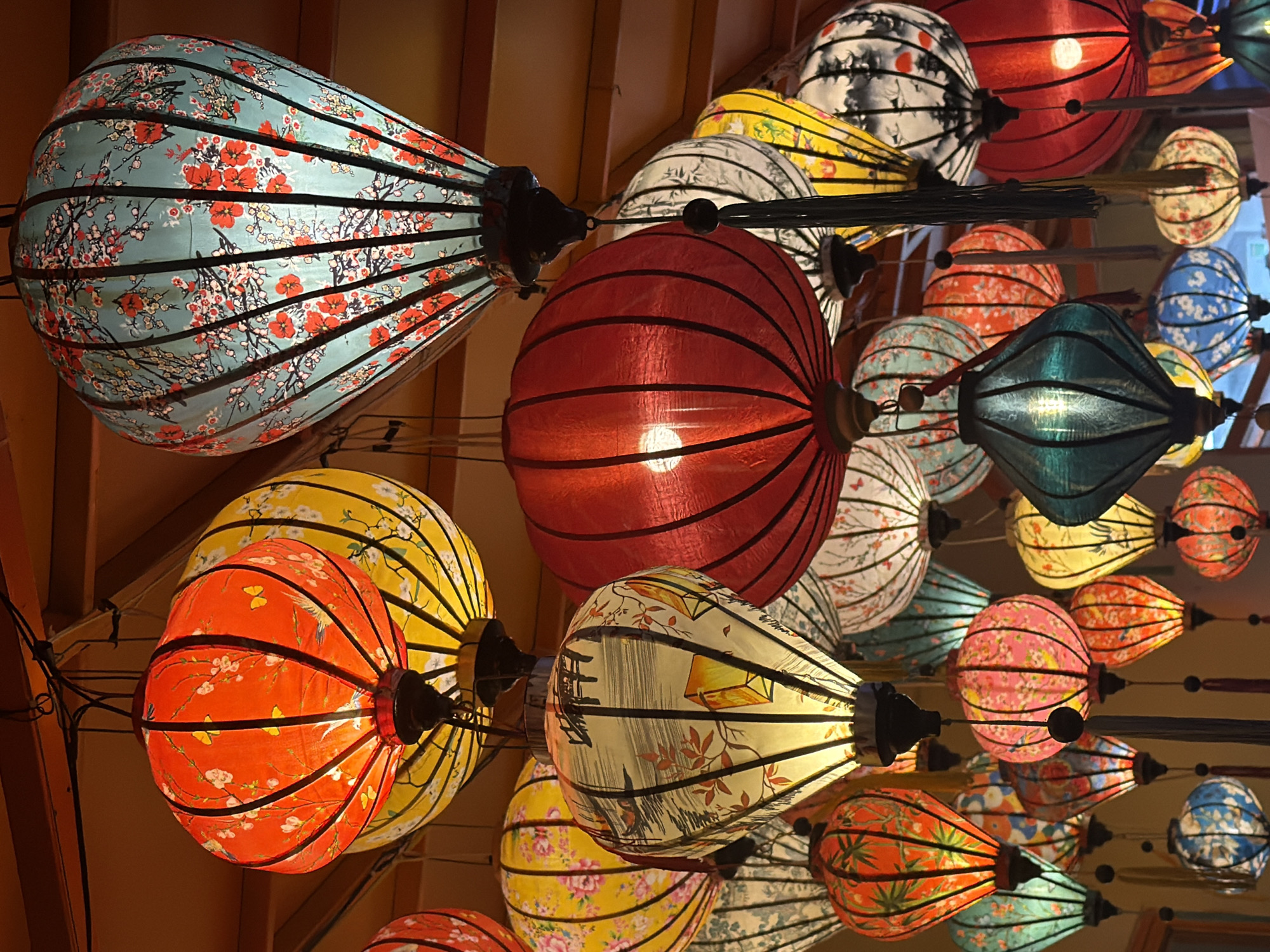 Traditional Vietnamese lanterns displayed in Đà Nẵng