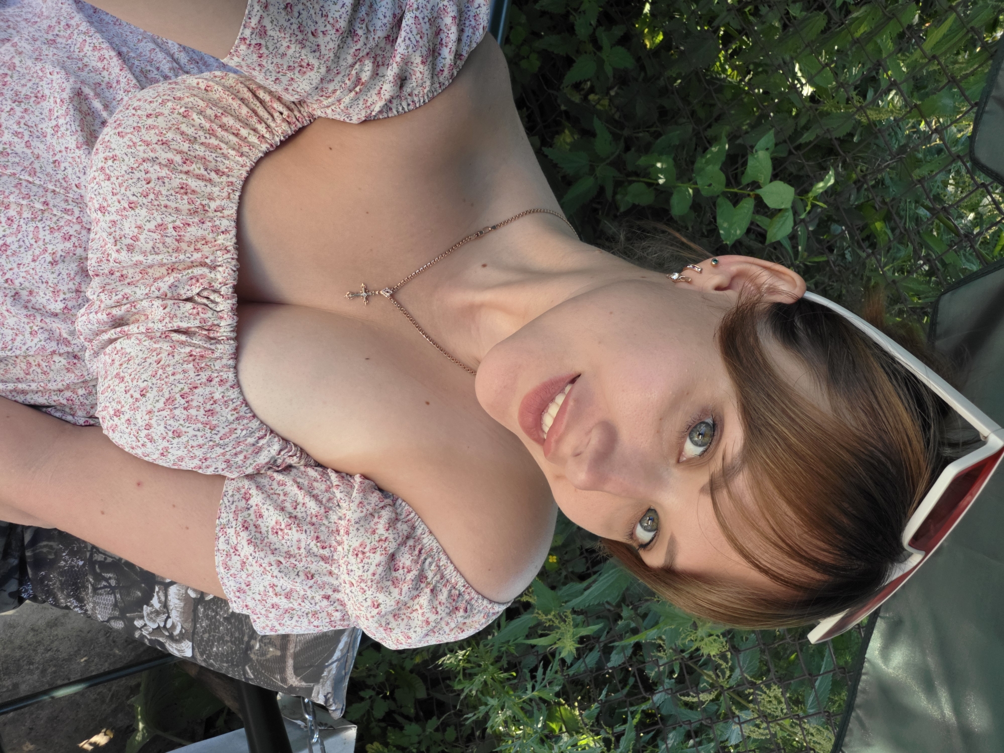Sunny summer morning in a Chaikovsky backyard