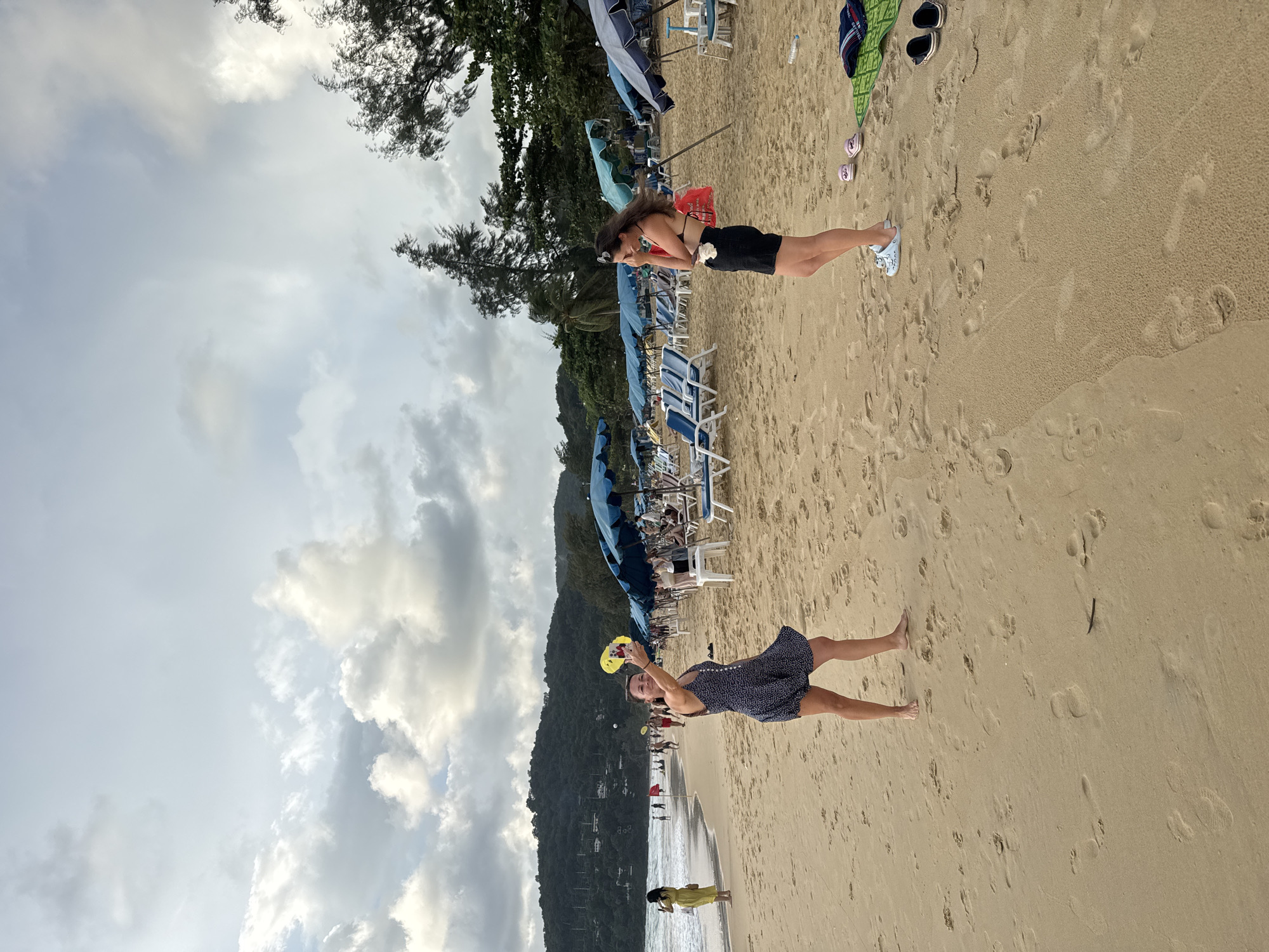 Karon Beach in full swing on a cloudy July morning