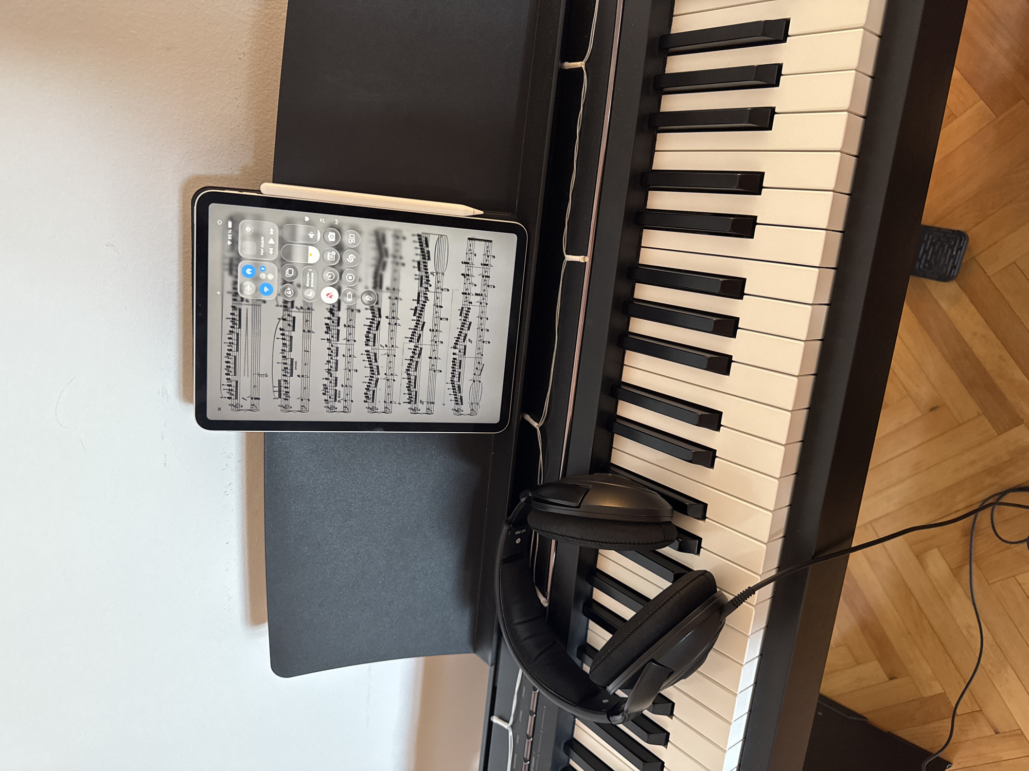 Piano practice session with digital sheet music in Podgorica