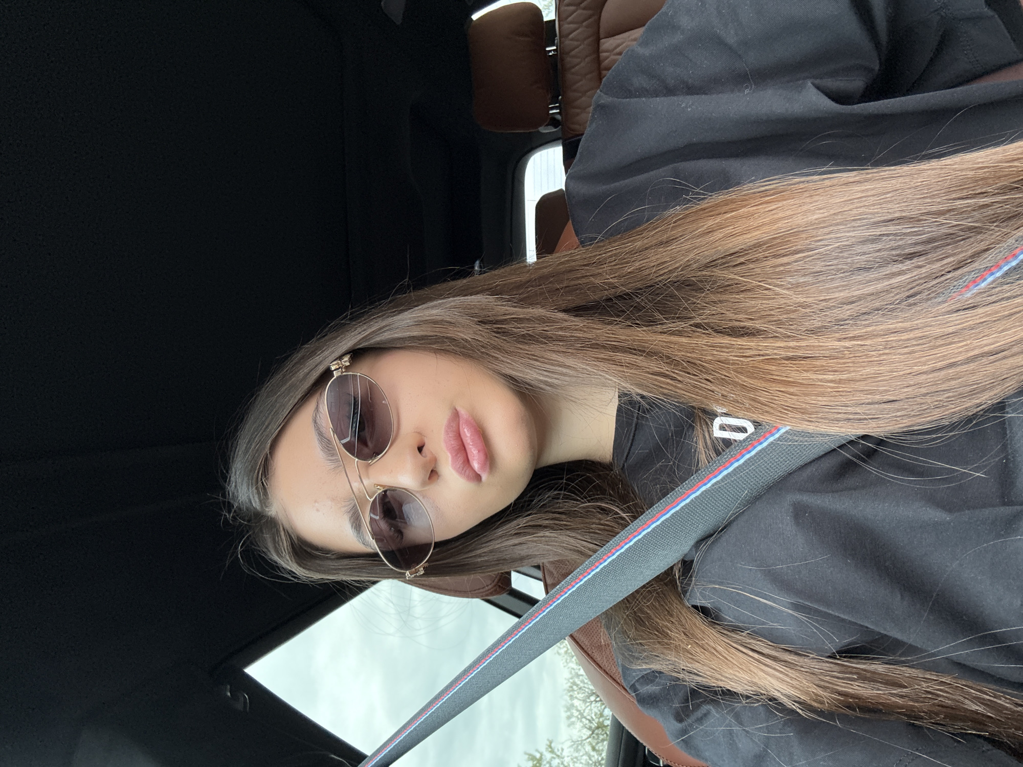 Woman observed in car wearing sunglasses in Novi han