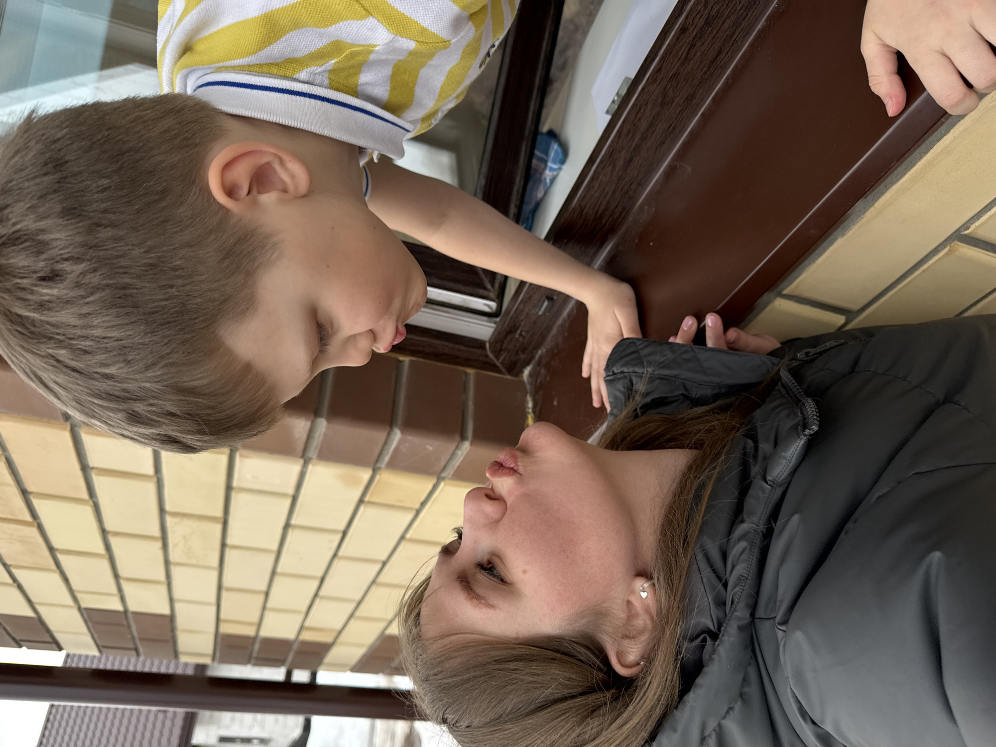 Family life moments captured across Russian village afternoon