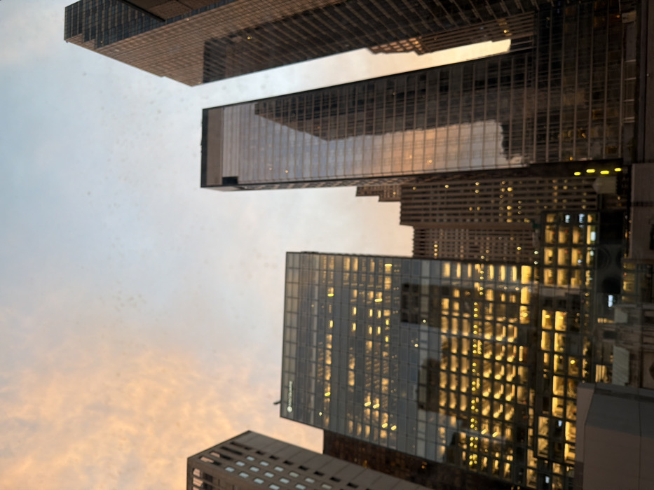 Evening observations capture Manhattan skylines and home cooking