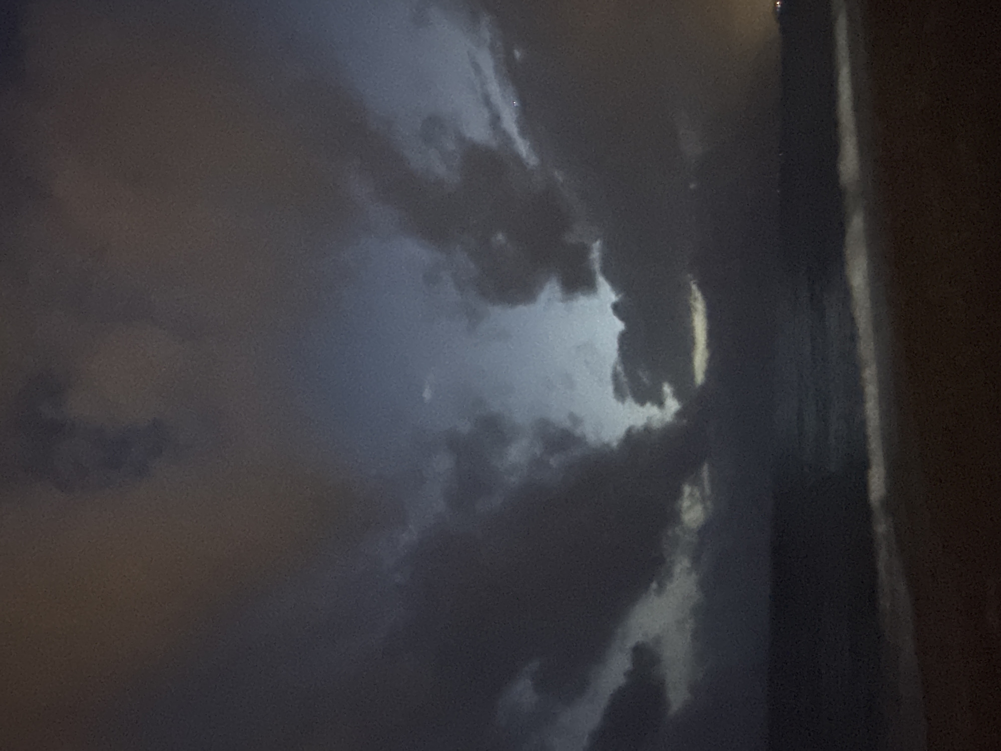 Dark clouds observed over Alanya, Turkey evening sky