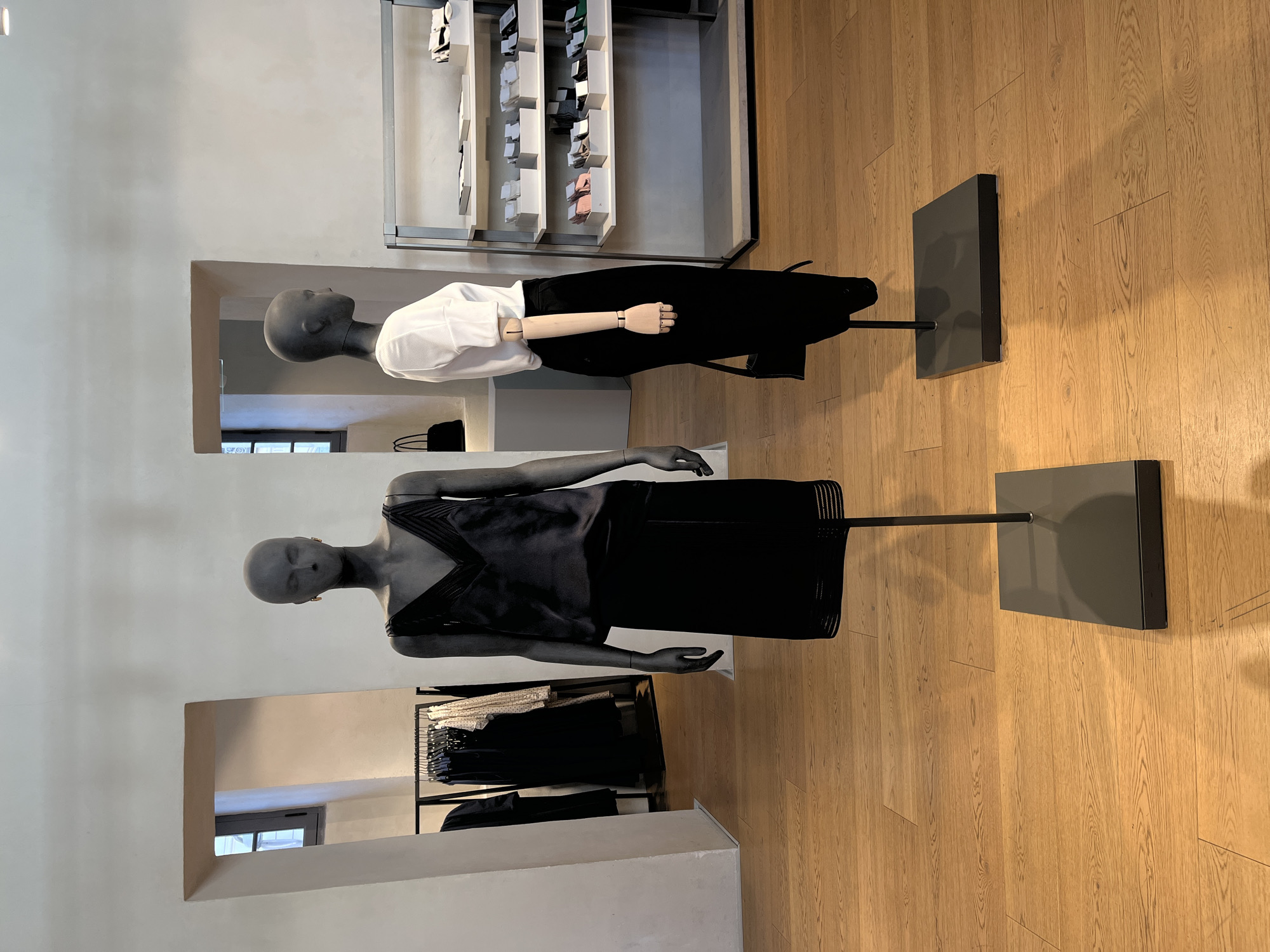 Woman shops, takes selfies at Lyon clothing store