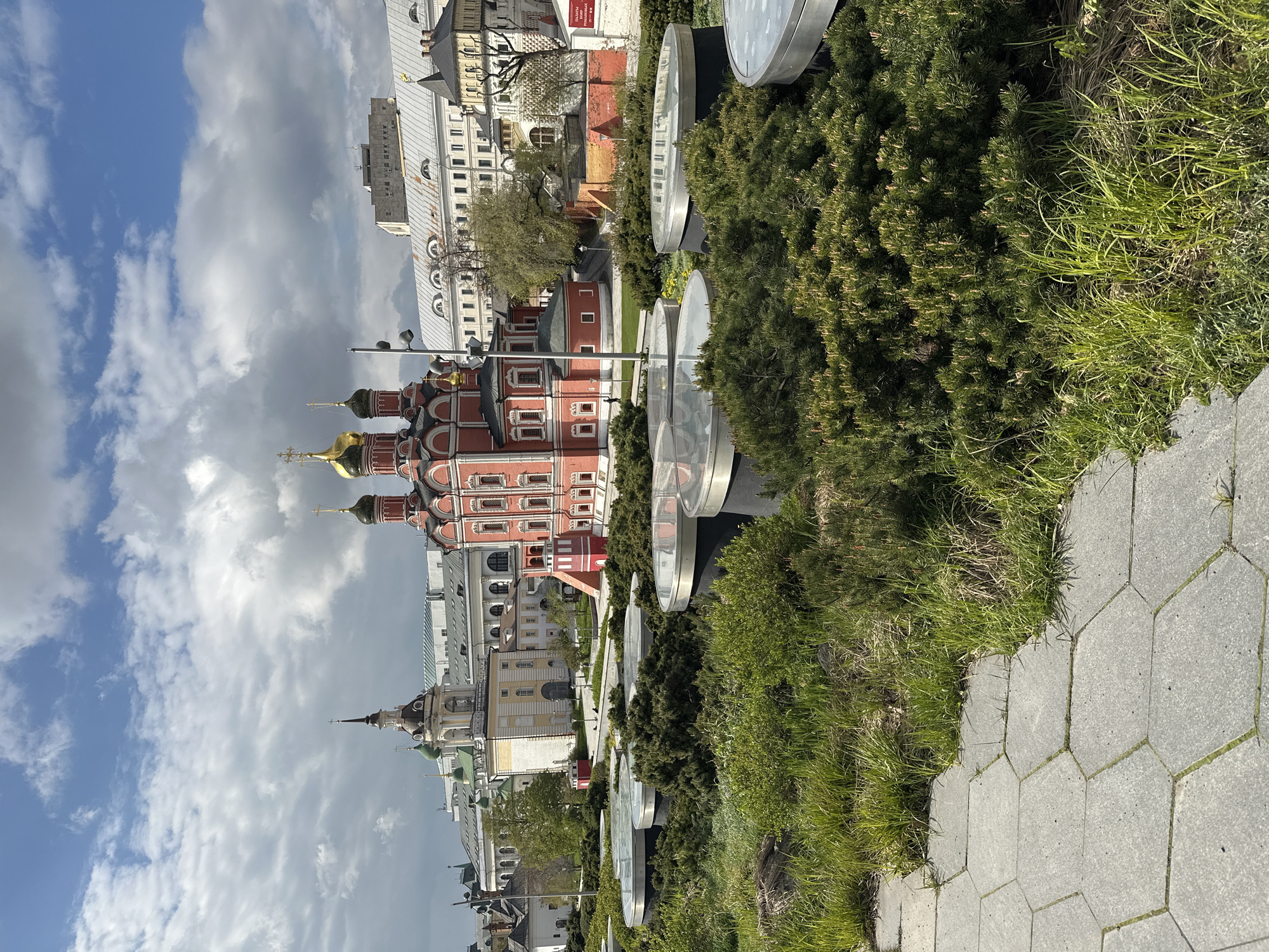Moscow Orthodox church photographed under partly cloudy afternoon skies