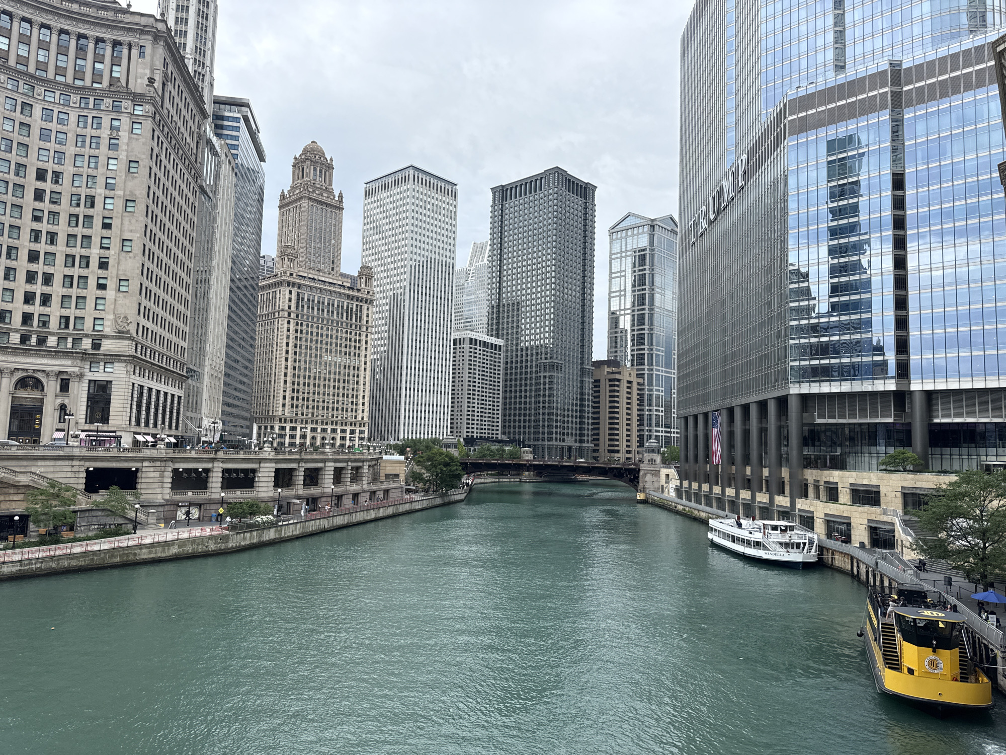 Chicago Riverwalk on a busy summer afternoon