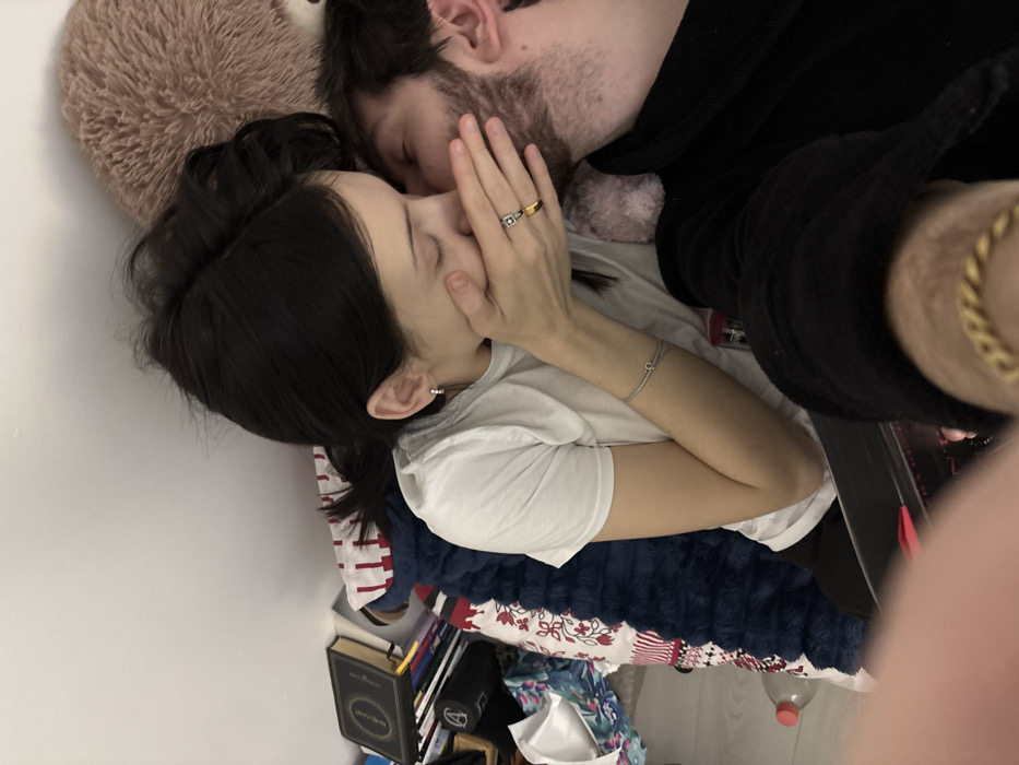 Couple shares intimate moments in Cachan bedroom