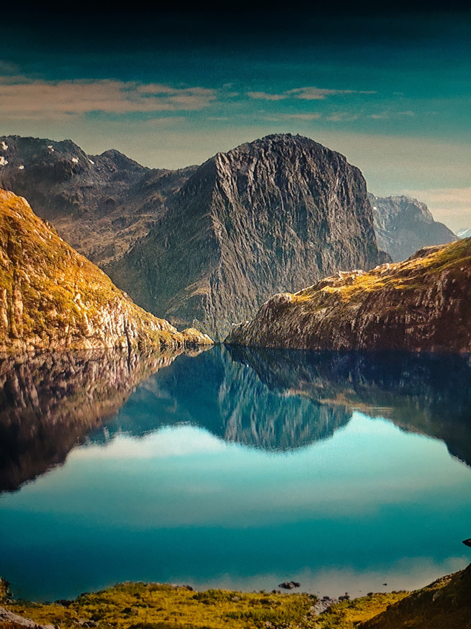 Mountain lake landscape photographed with perfect reflections captured