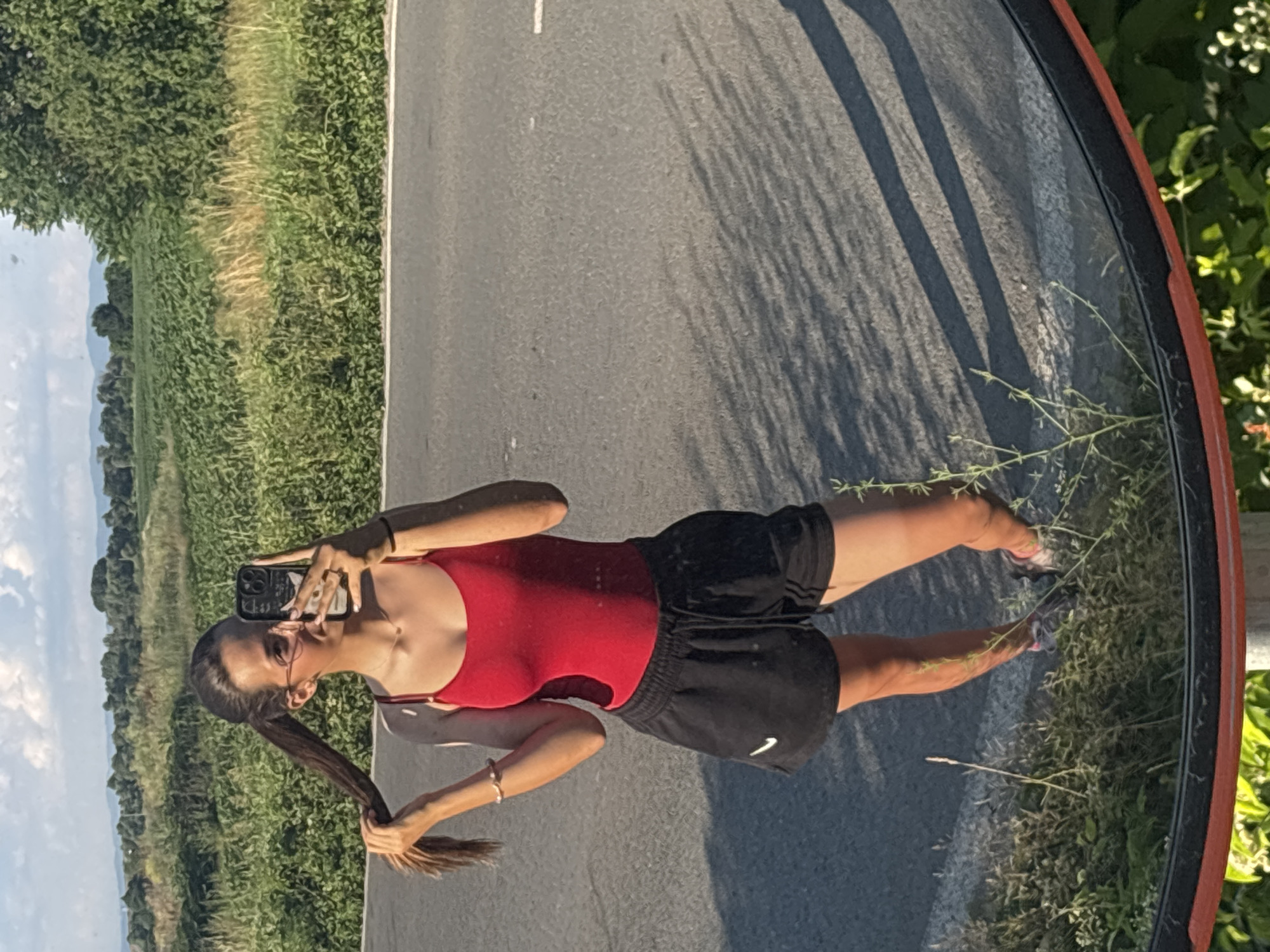 Mirror selfies and roadside debris in rural Chepintsi