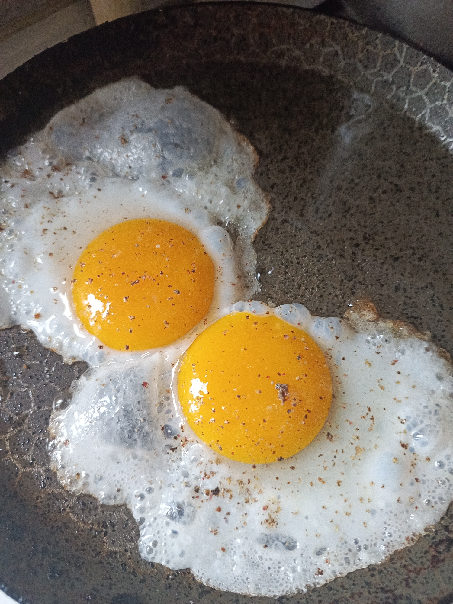 Casual breakfast at home in Kurgan, Russia