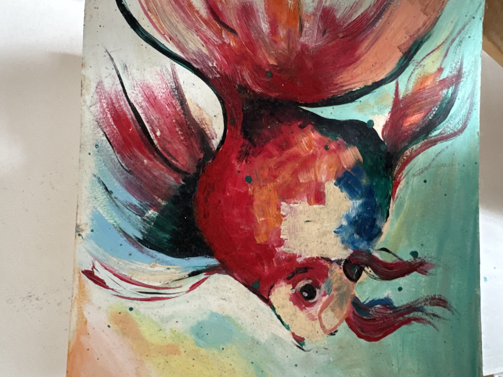Balinese paintings browsed up close in Kuta Selatan