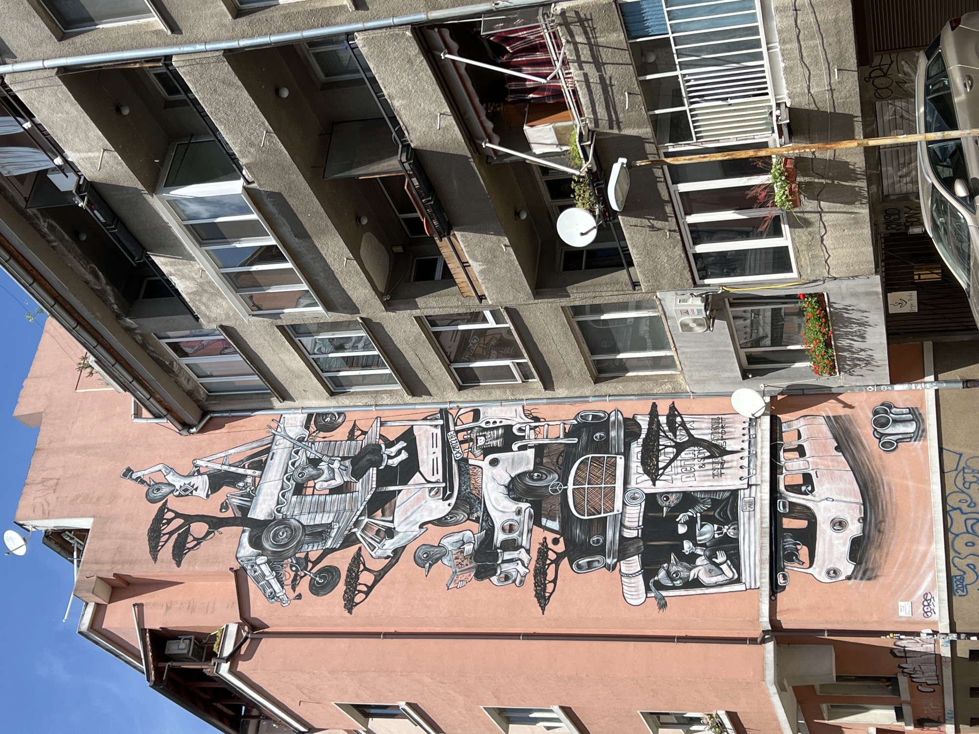 Morning documentation of Sofia street art and sculptures