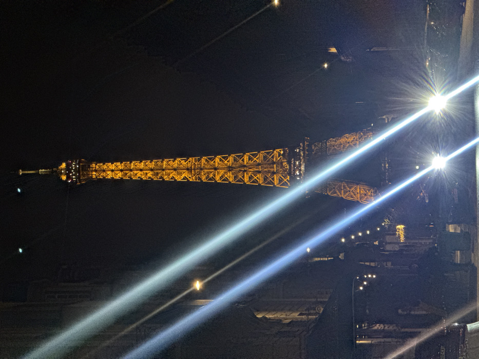 Personal evening moments documented across Paris locations