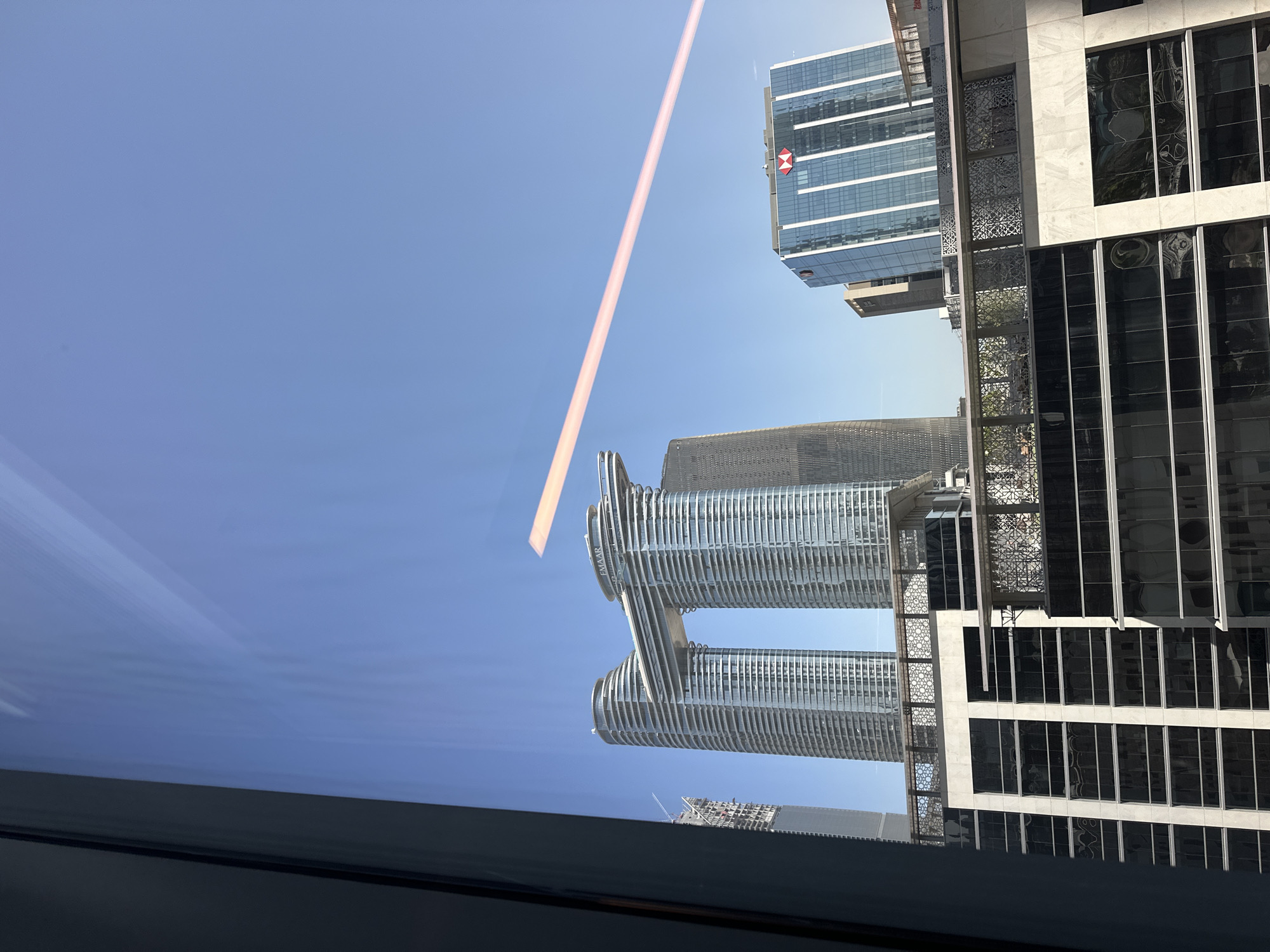 Dubai morning captures city skyline and beauty products