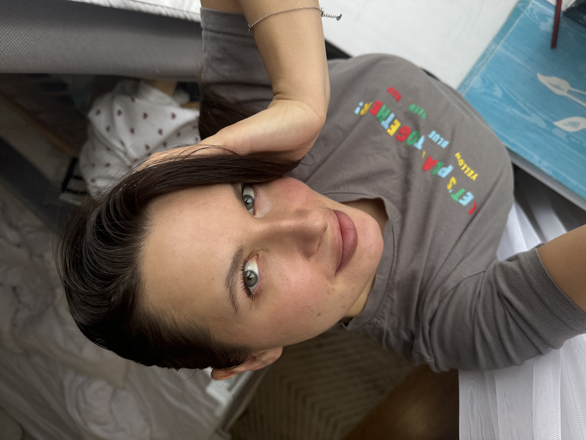 Woman photographed in multiple indoor poses in Odintsovo