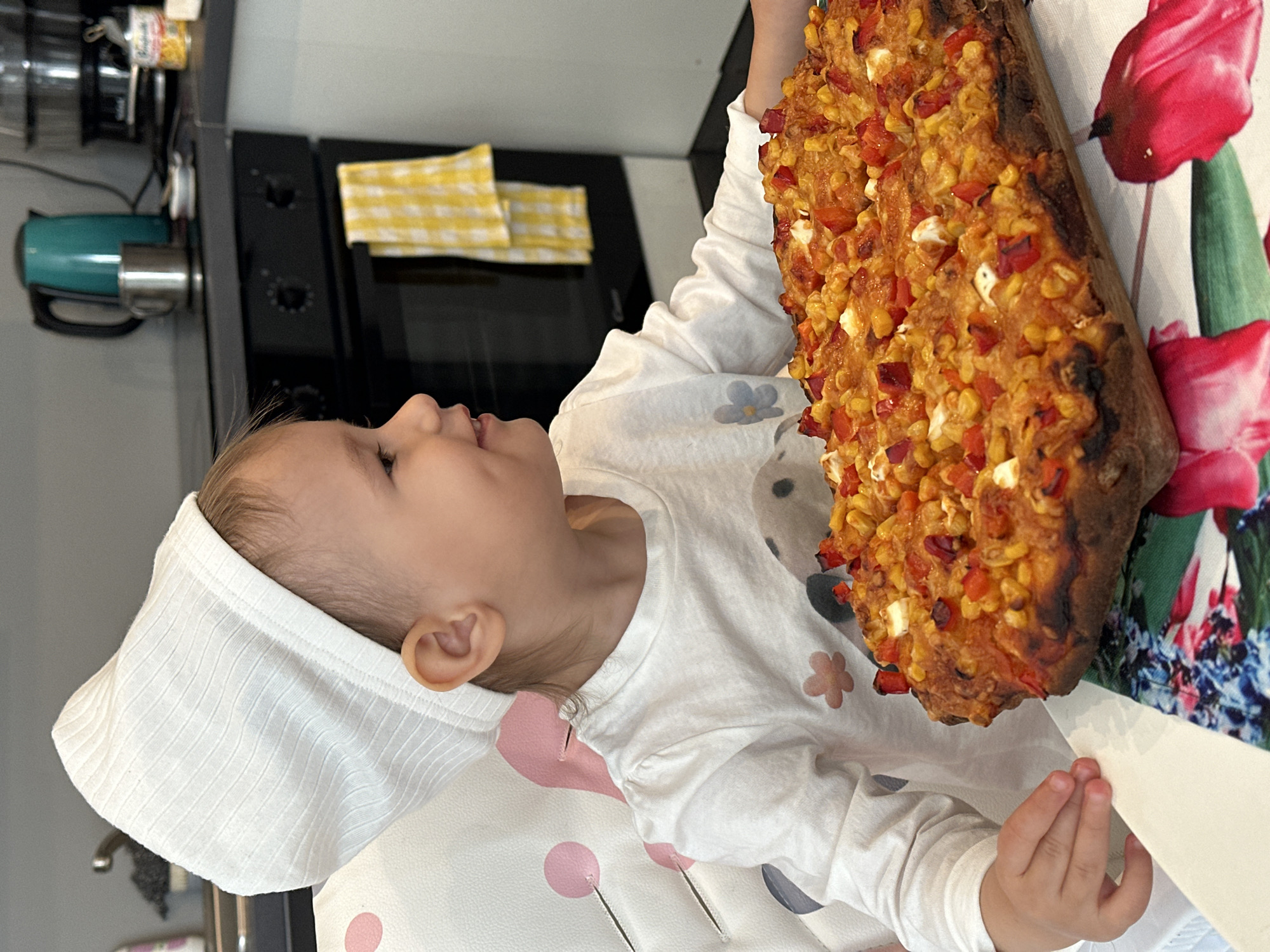 Toddler Chef Makes Breakfast Pizza in Wisła Kitchen