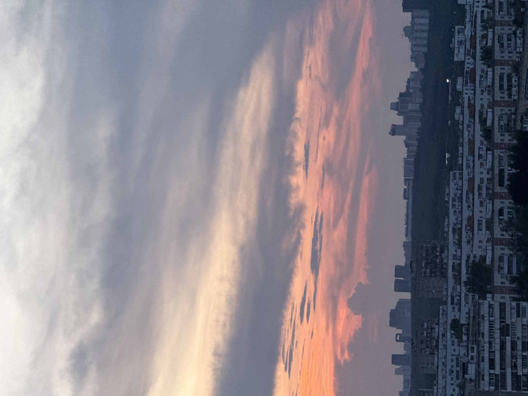 Evening sunset views captured across Moscow outskirts