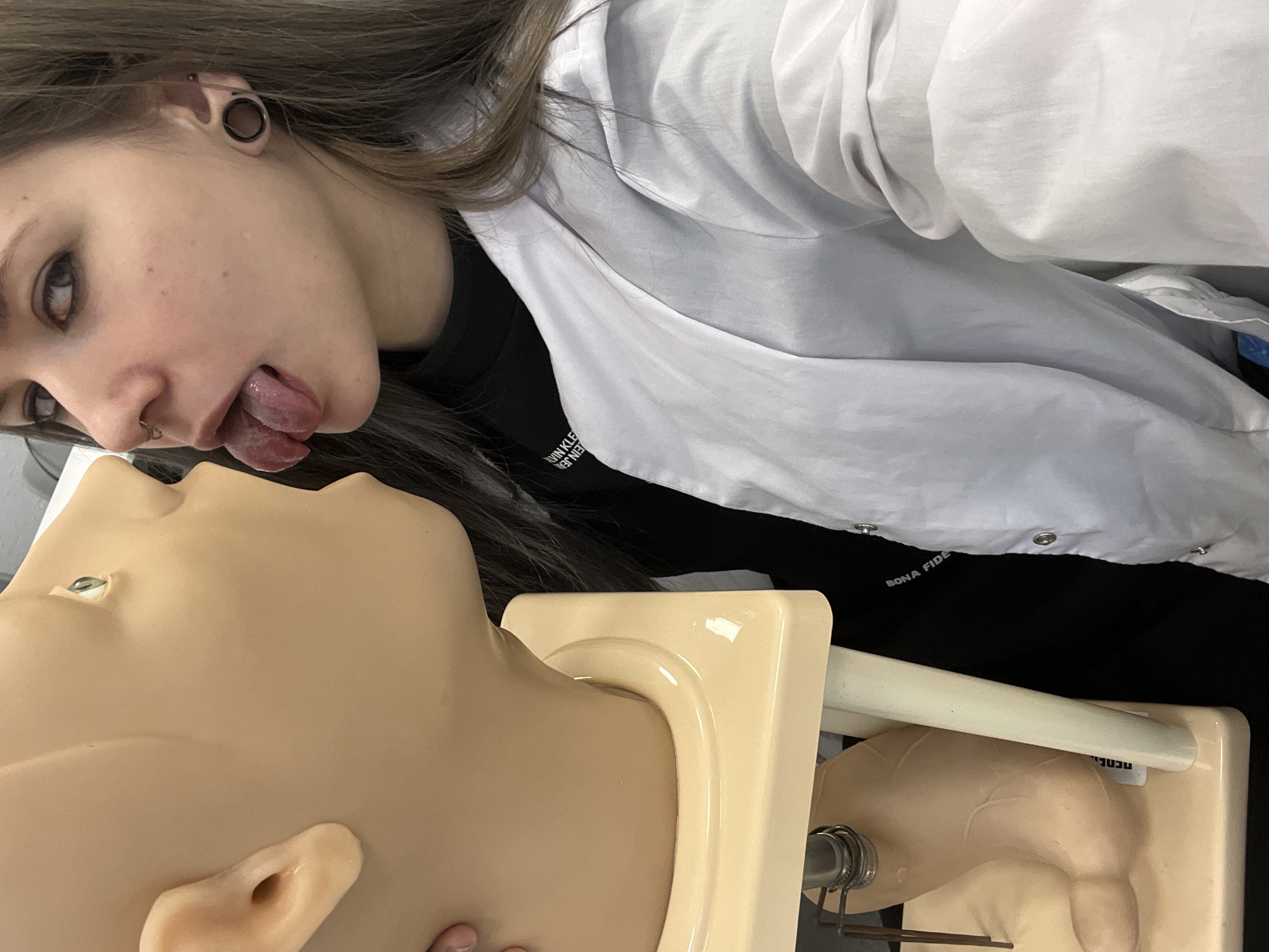 Medical students photographed in Moscow training facility
