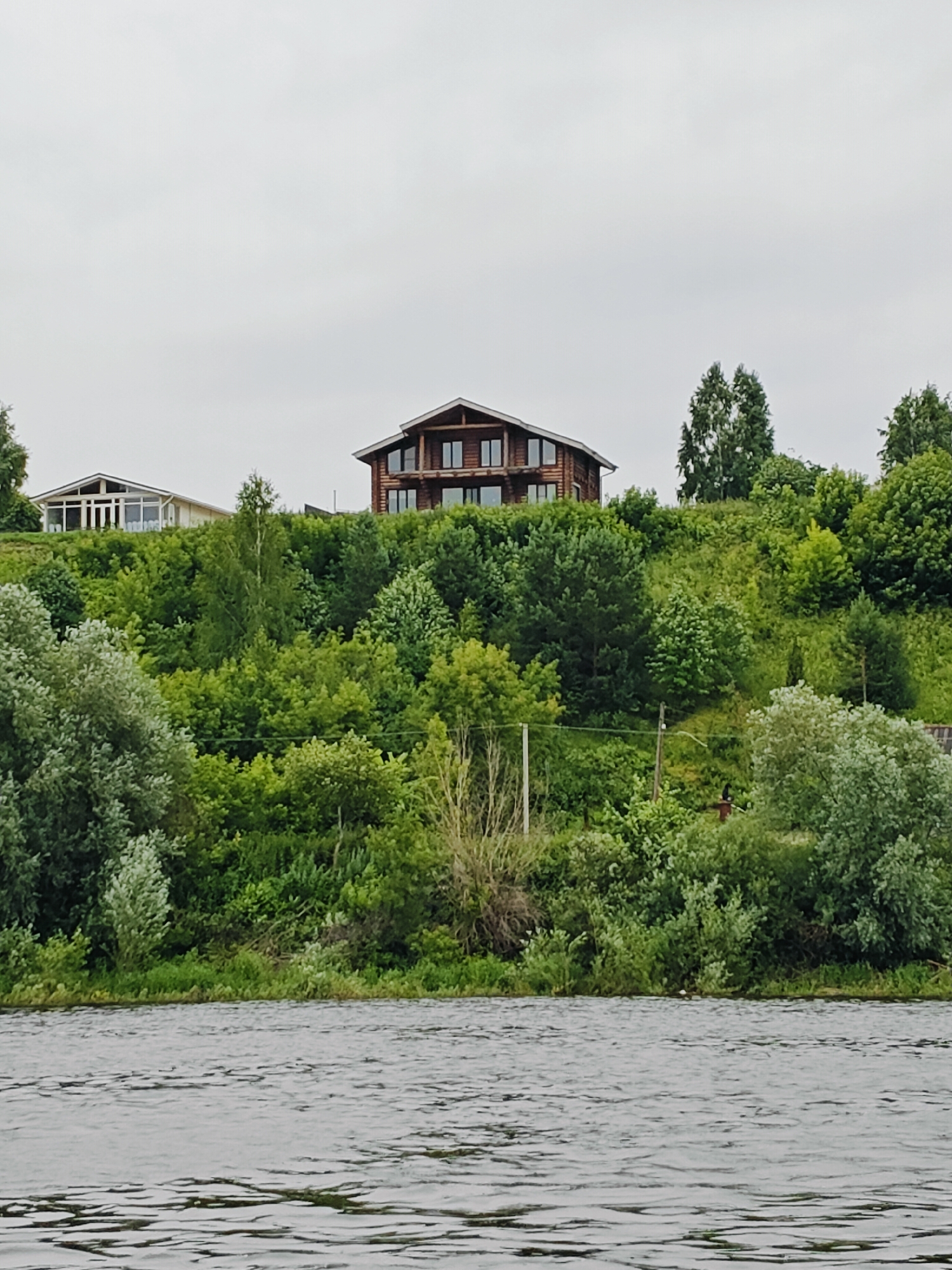 Fishing from an inflatable boat on the Ольховка river