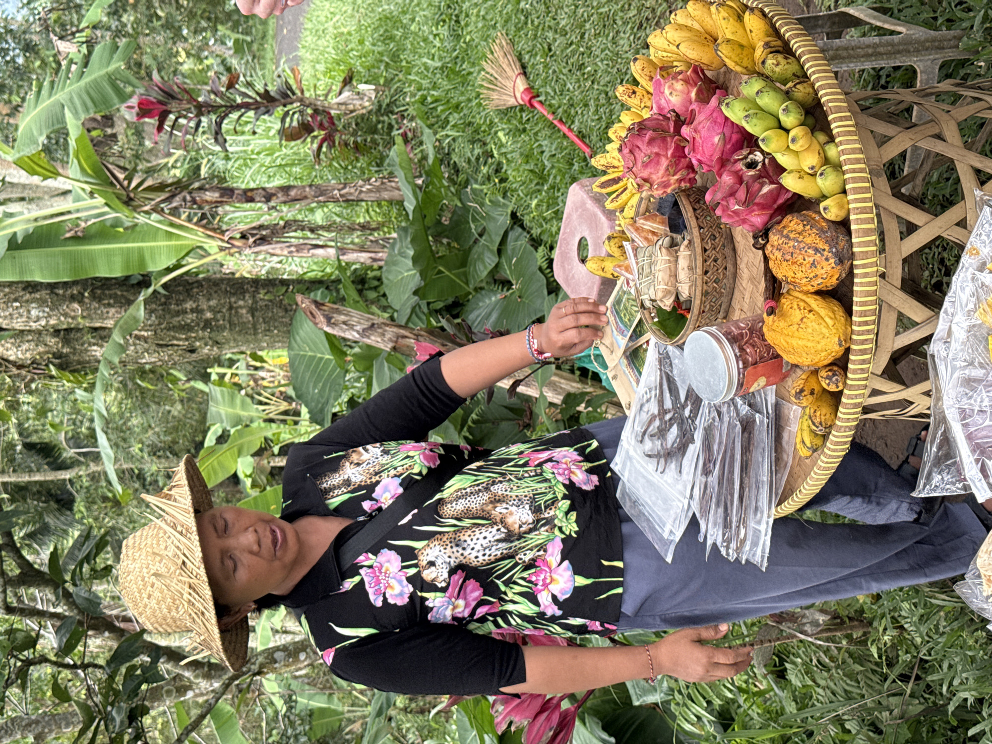 Daily life scenes captured in Penebel, Indonesia near rice terraces