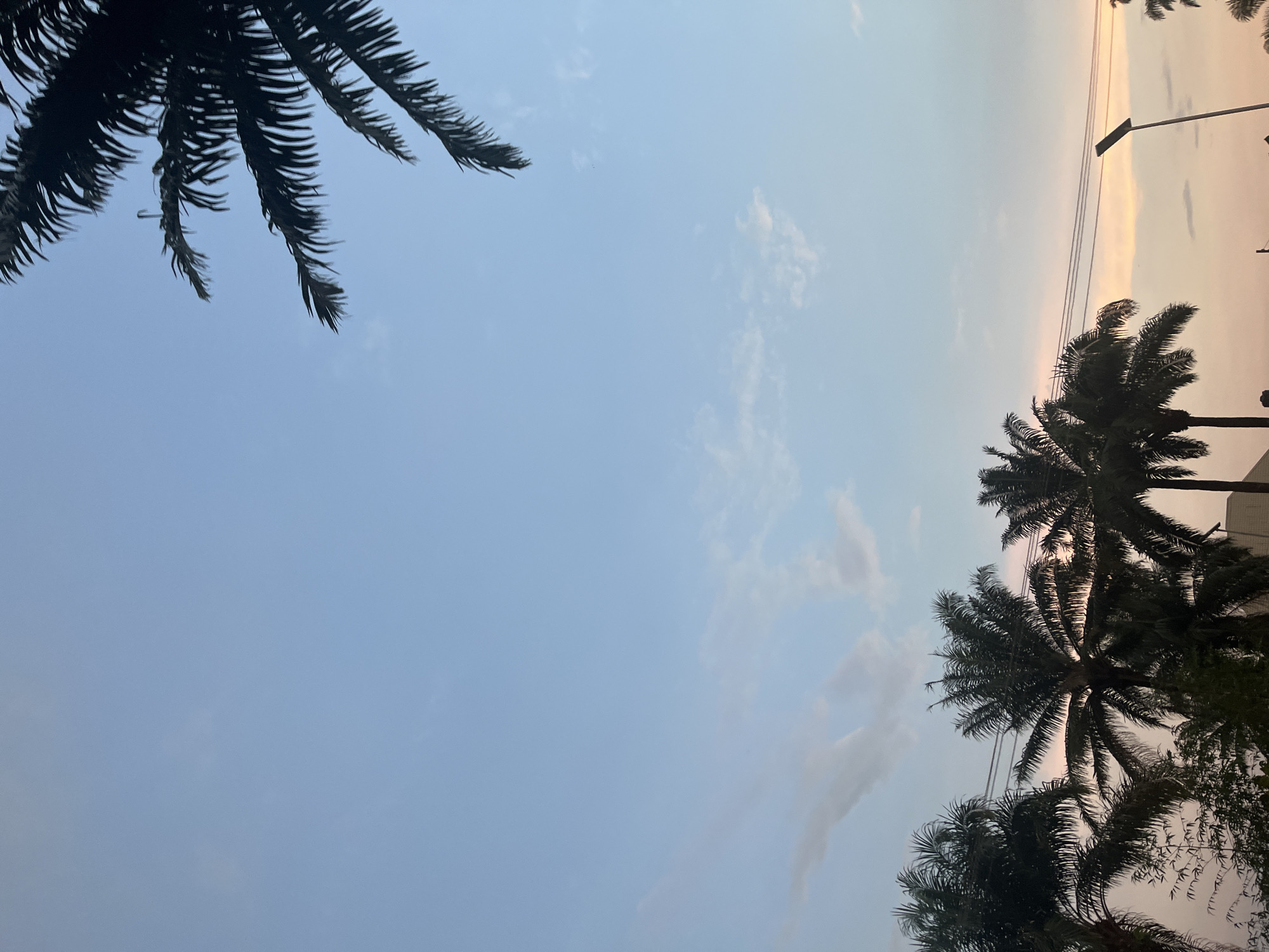 Evening sky transition captured in Ikot Ekpene, Nigeria